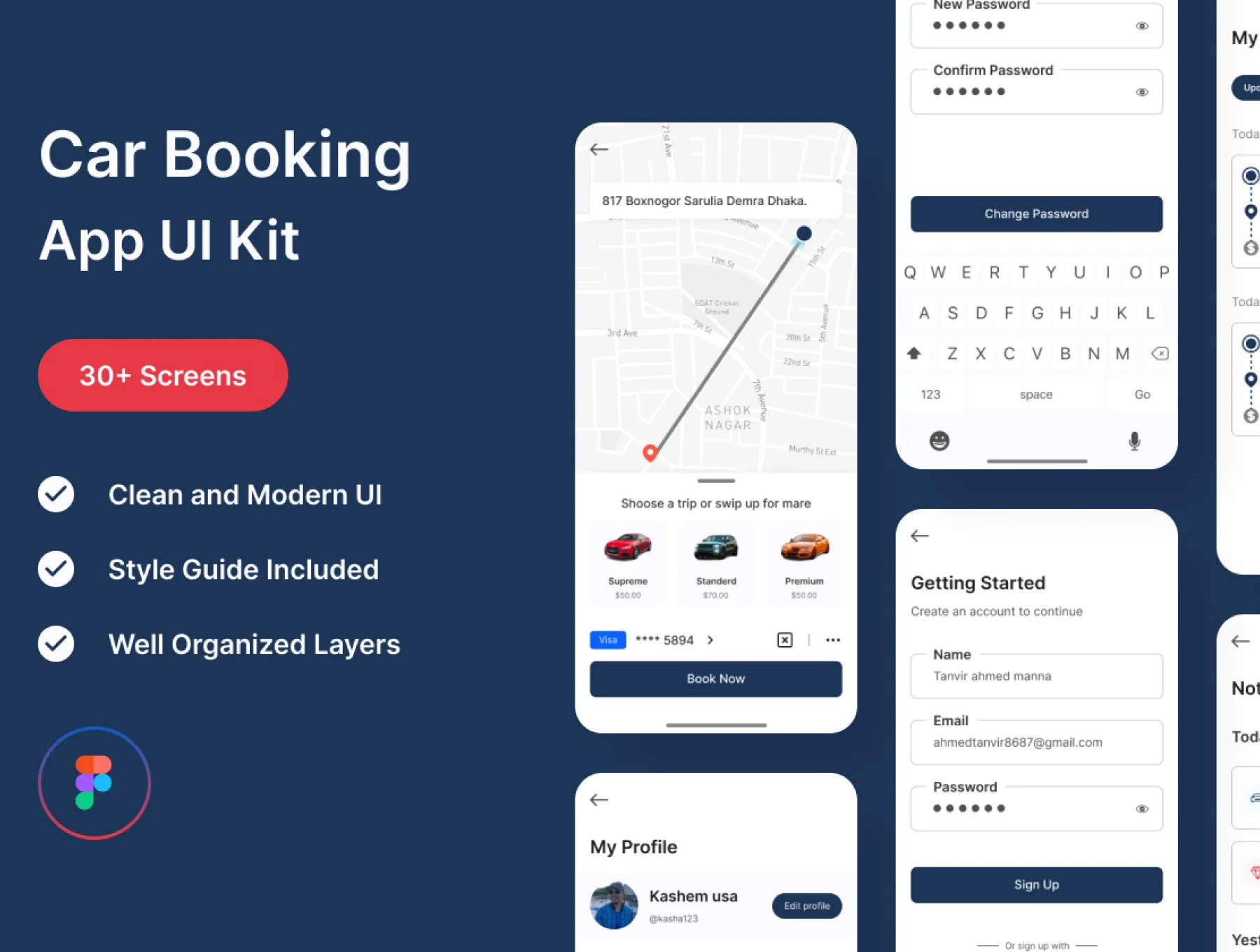 Car Booking App UI Kit