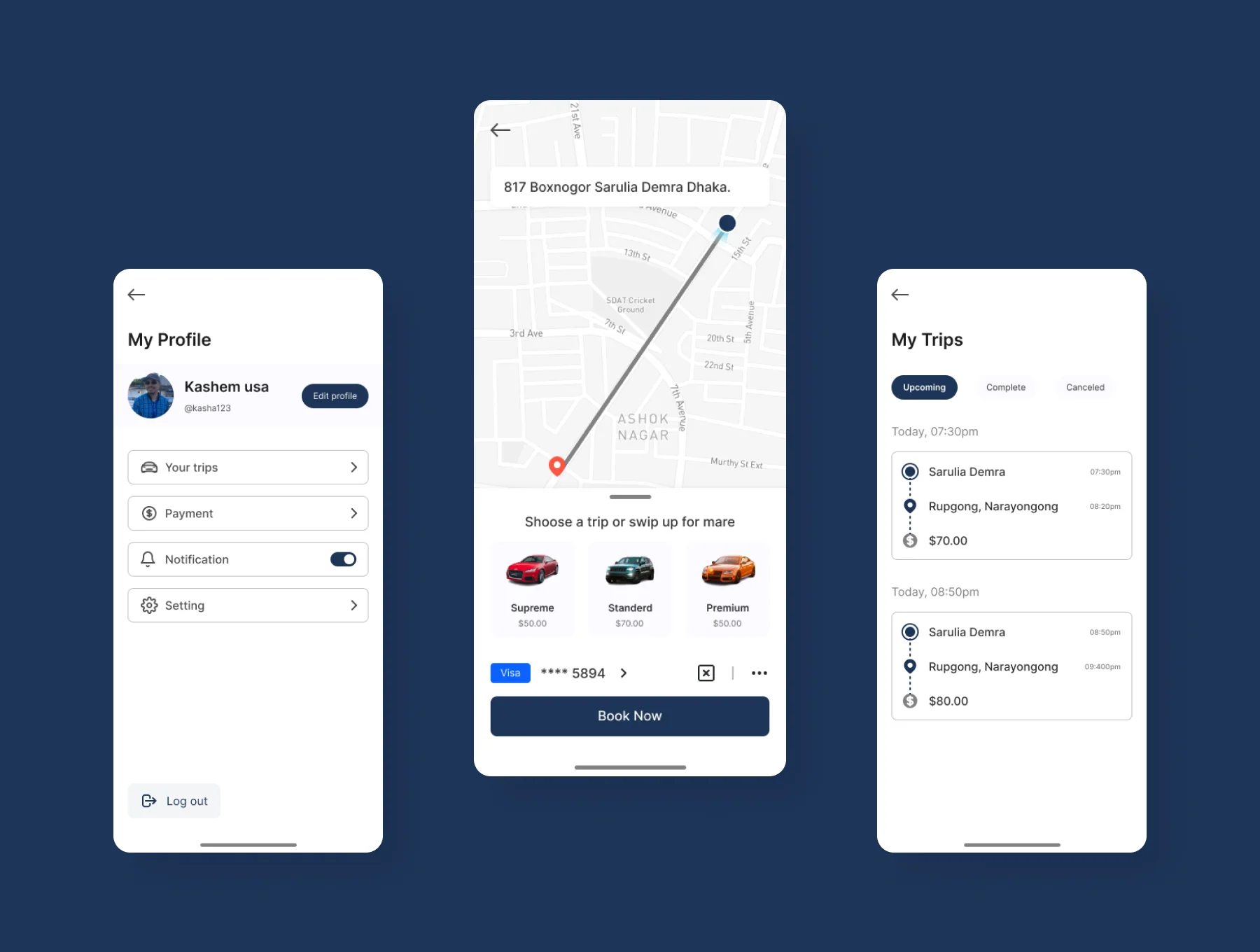 Car Booking App UI Kit 3