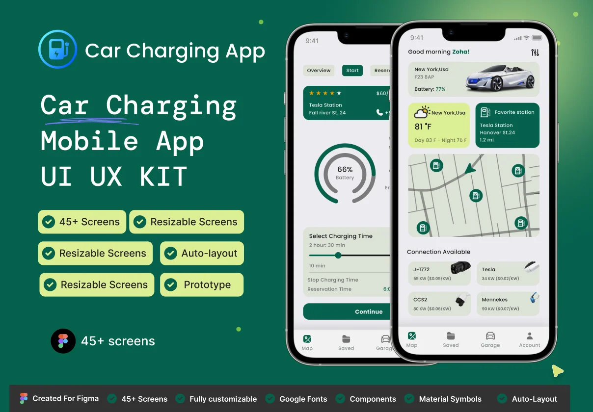 Car Charging App - EV Charging Apps UI KIT