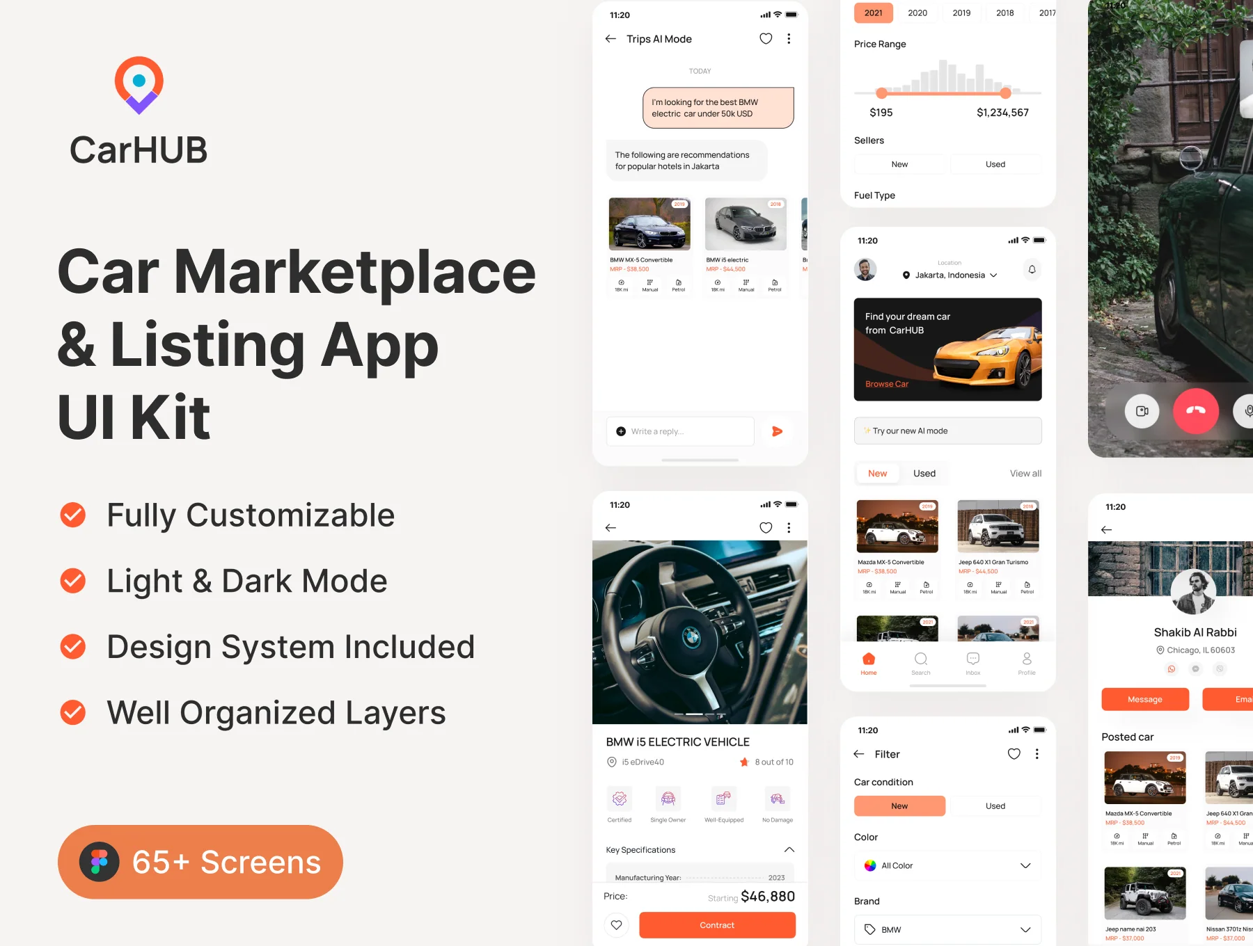 CarHUB- Car Marketplace & ListingApp UI Kit