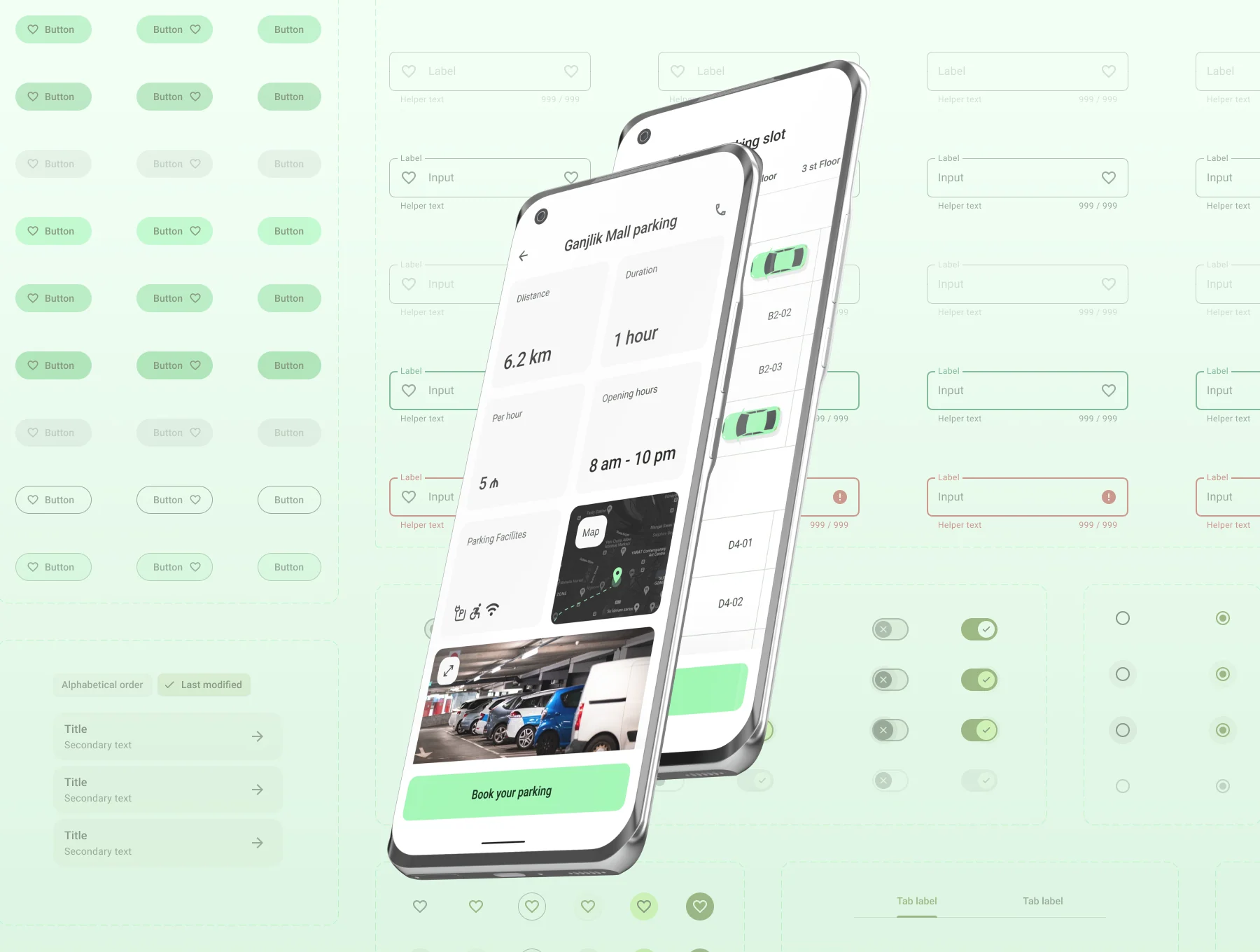 Car Parking | Mobile App | Android Design System 3