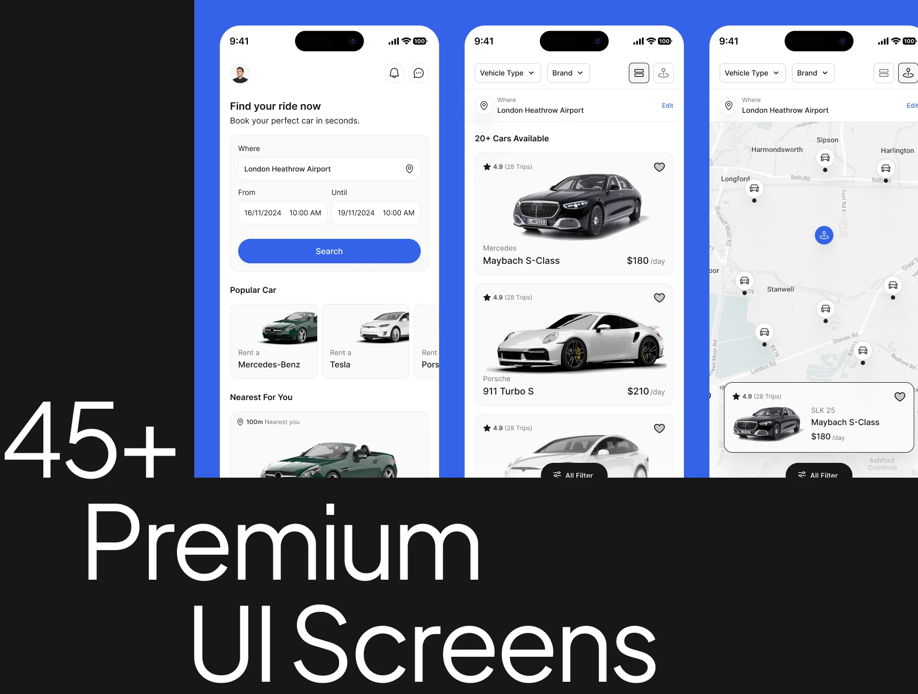 Car Rent App UI Kit 6