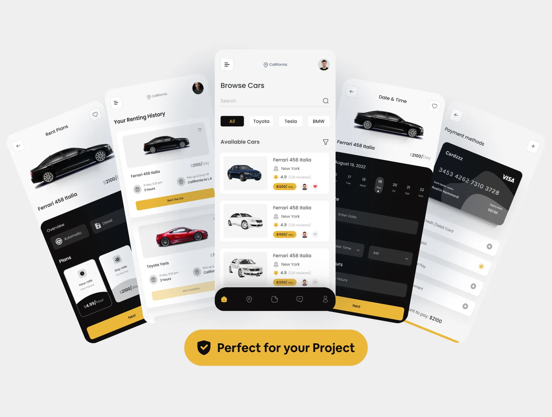 Car Rental App UI Kit 6
