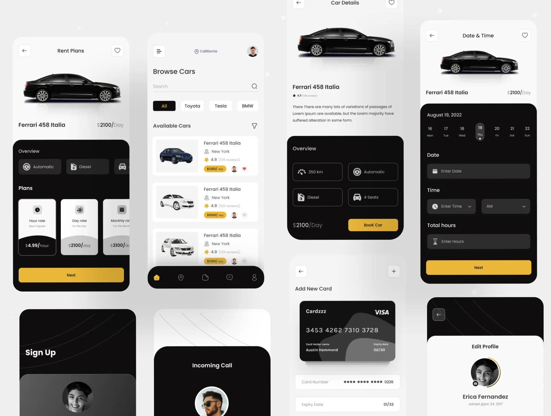 Car Rental App UI Kit 7