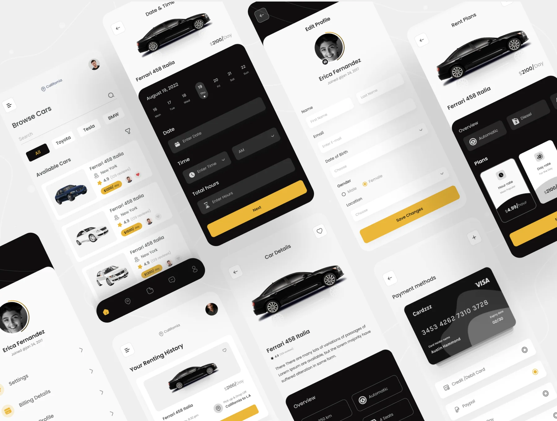 Car Rental App UI Kit 8