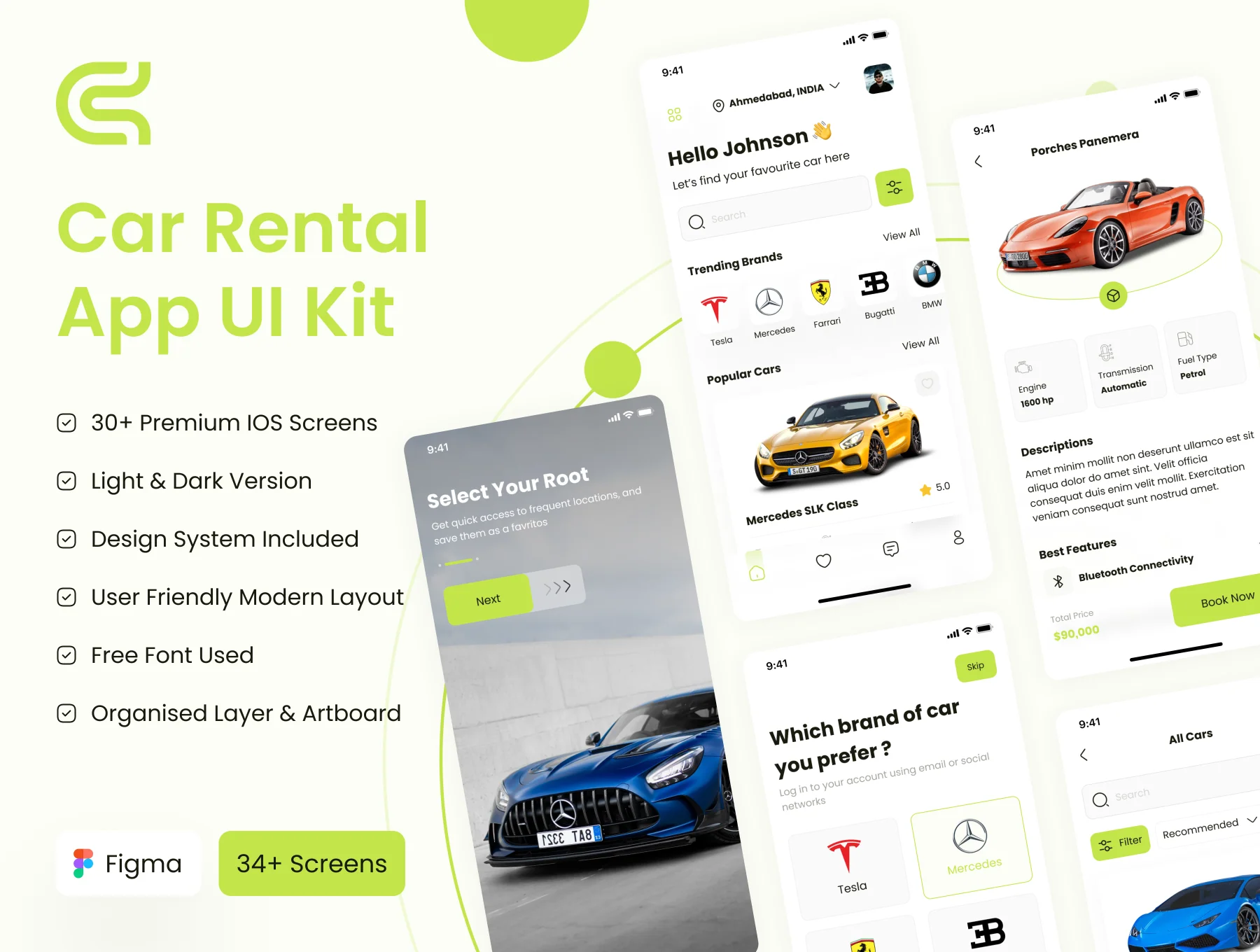 Car Rental App UI Kit