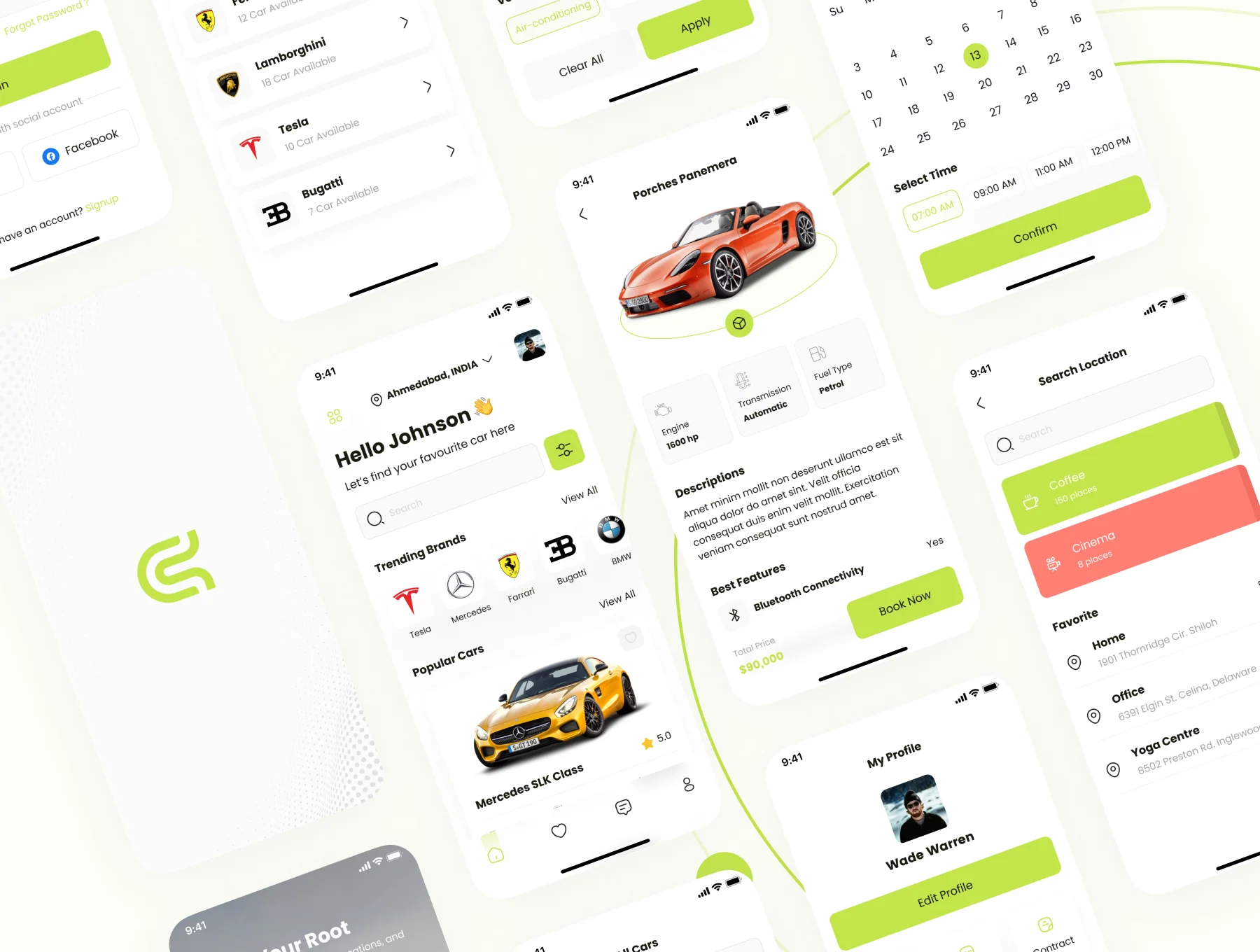 Car Rental App UI Kit 5