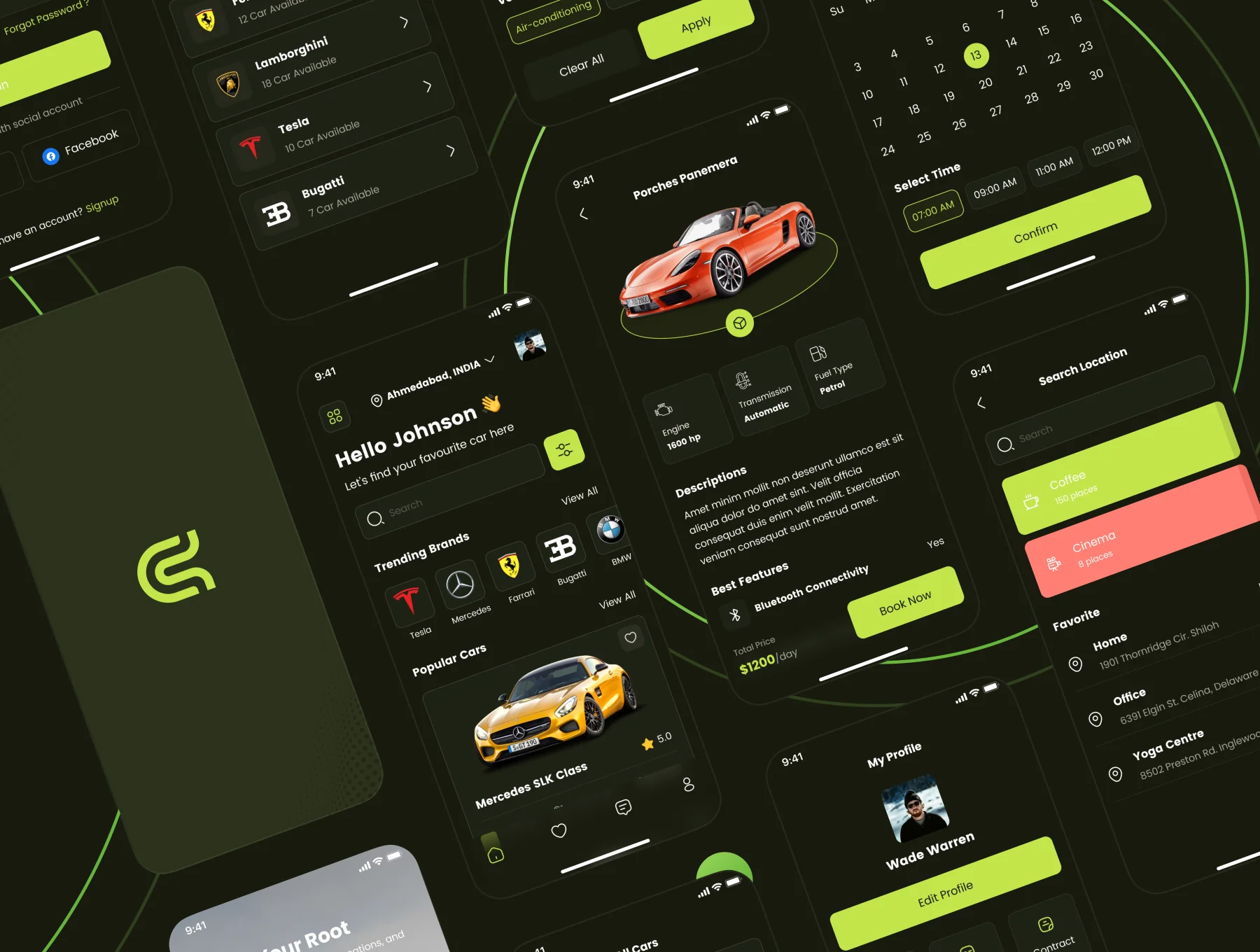 Car Rental App UI Kit 6