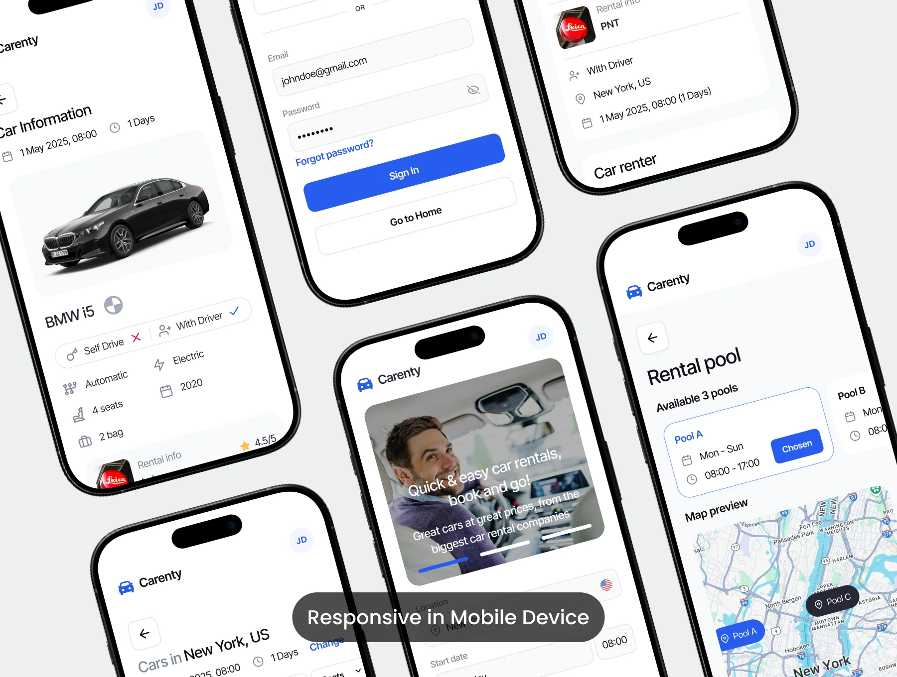 Carenty - Car Rental Web UI Kit 4