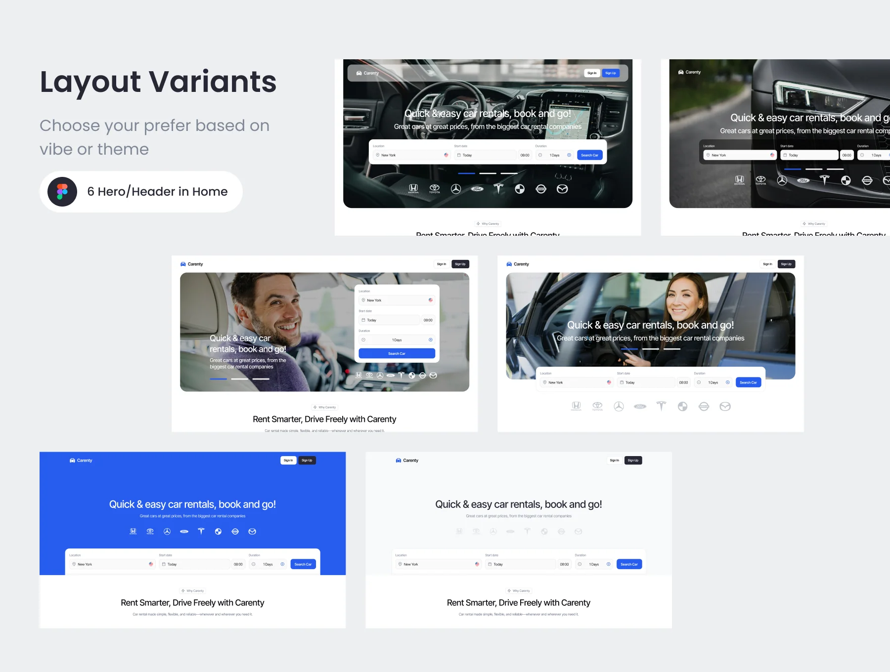 Carenty - Car Rental Web UI Kit 7