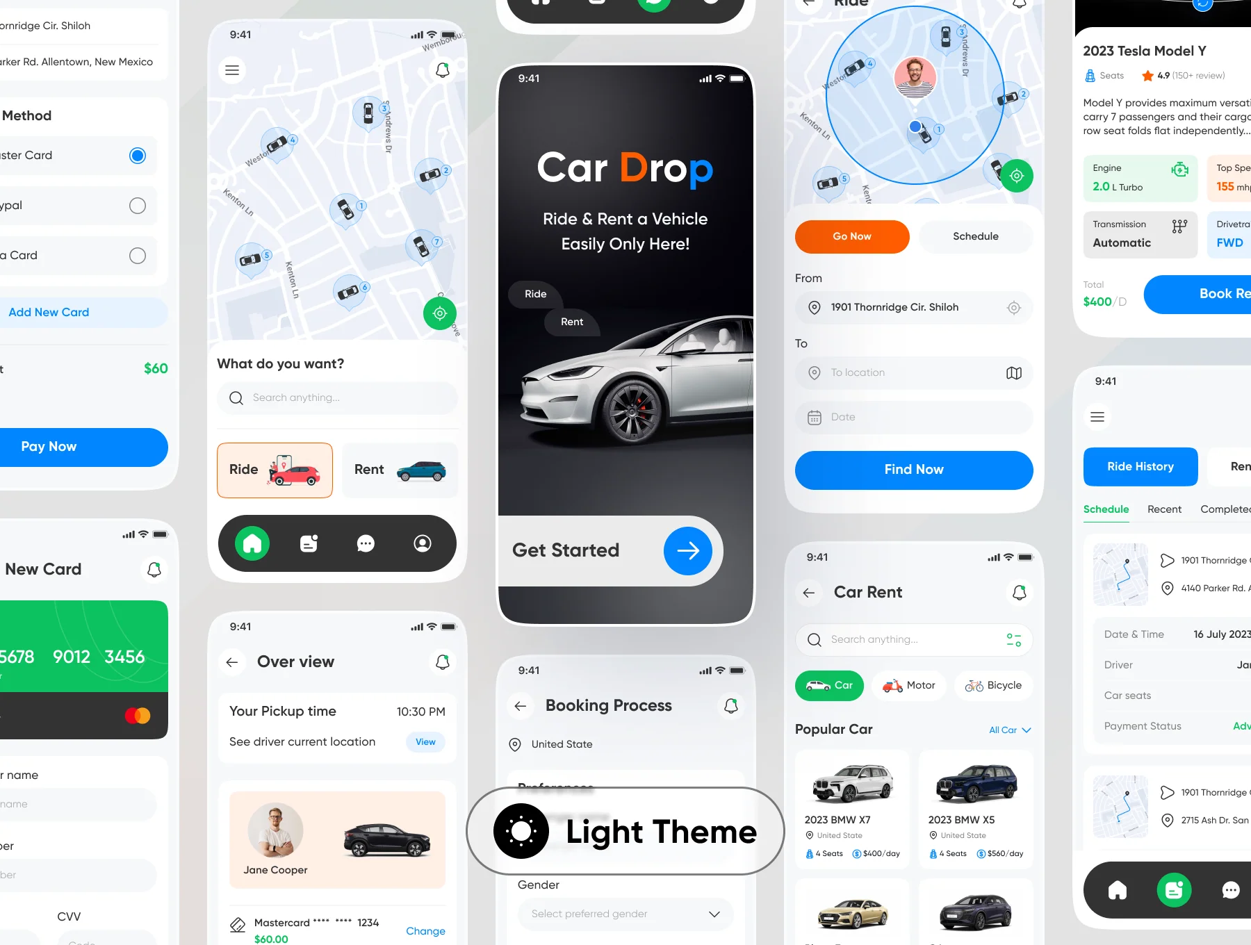 Car Ride & Rental App UI Kit 4