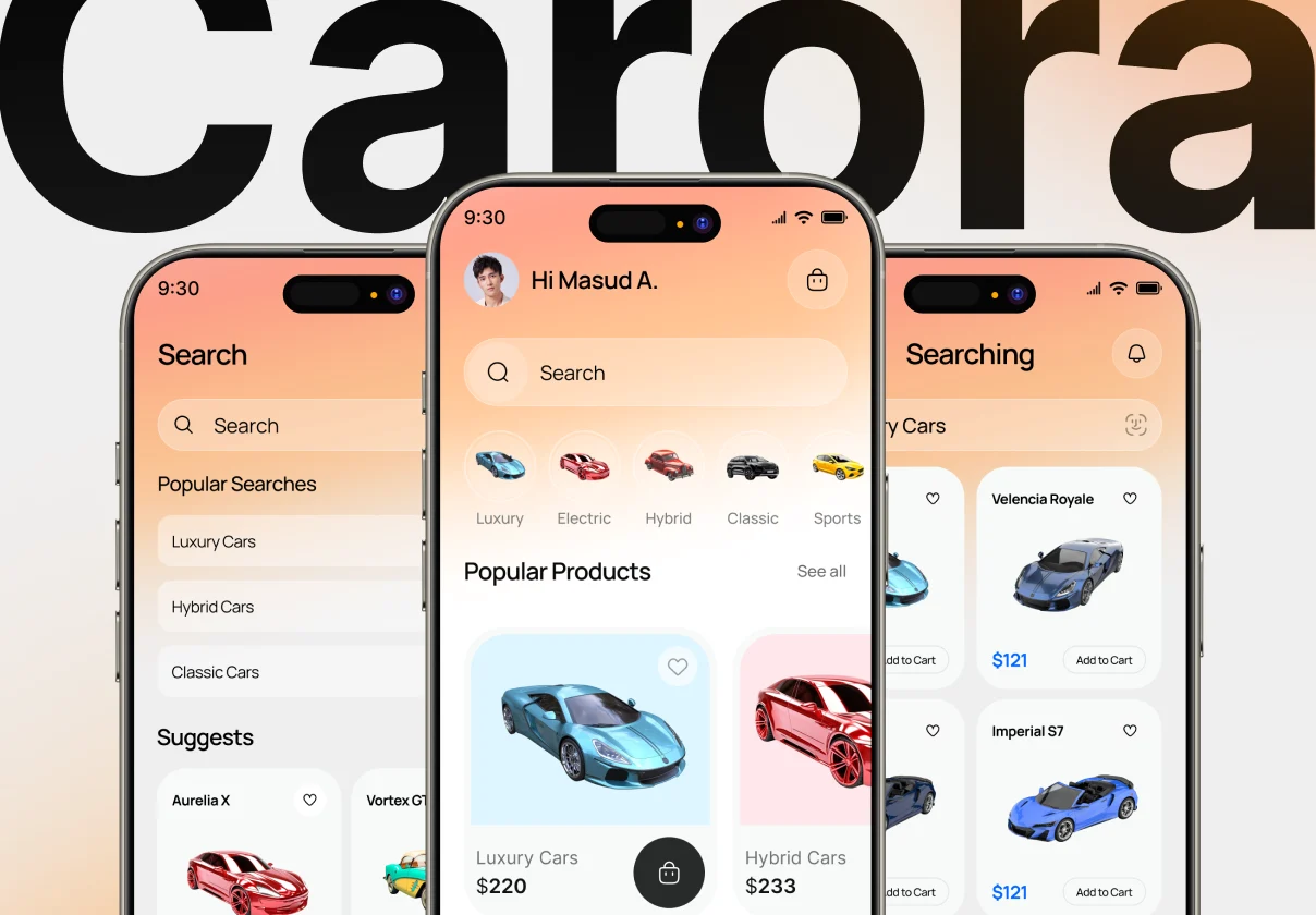 Car Selling E-Commerce App UI Kit