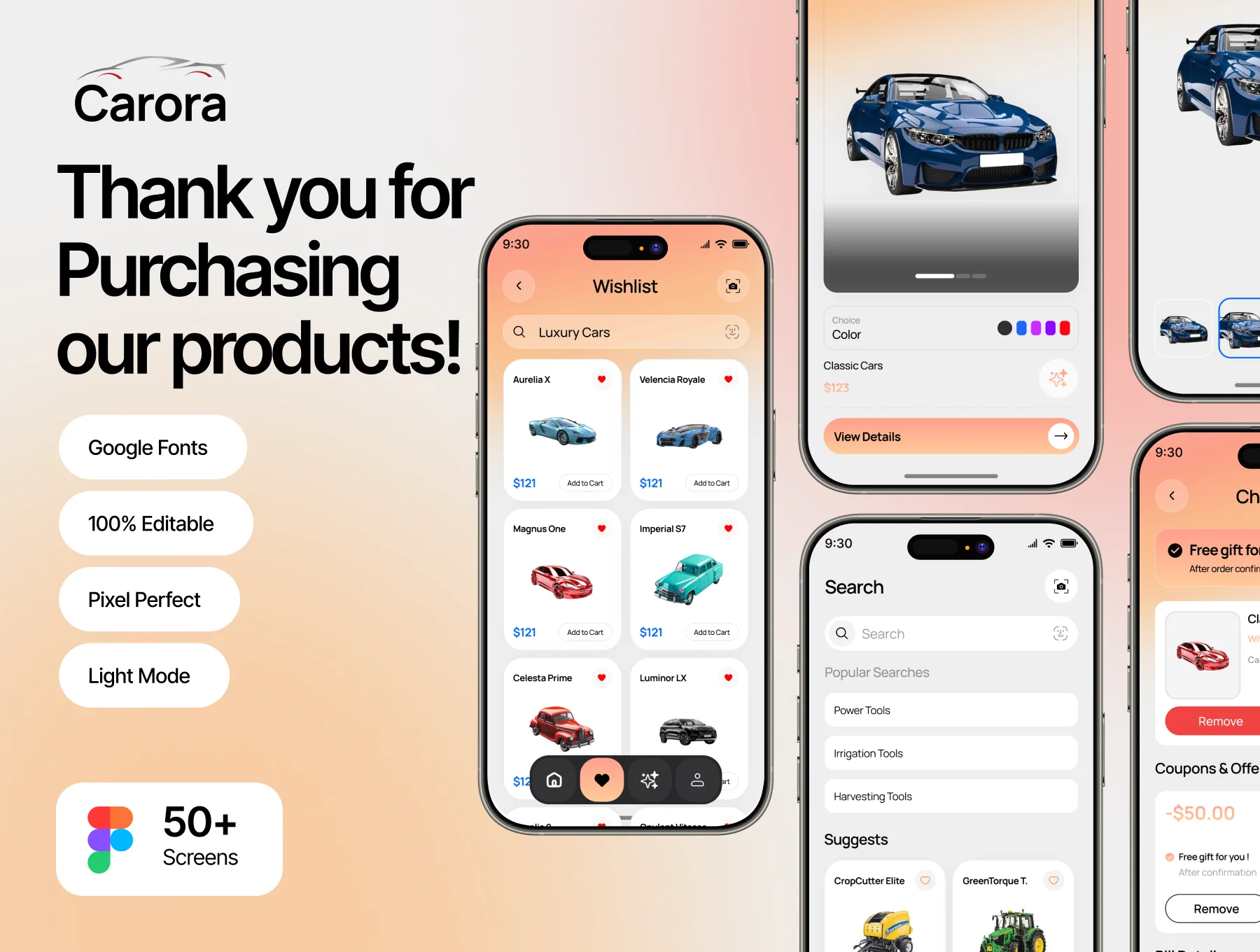 Car Selling E-Commerce App UI Kit 6