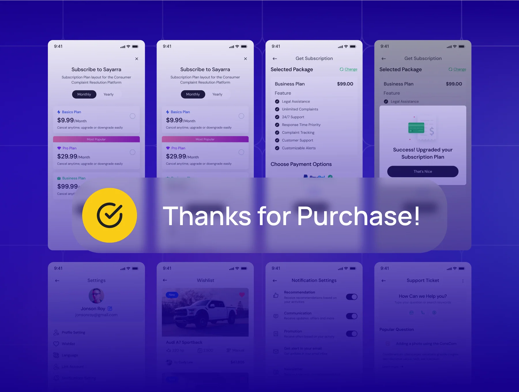 CarBar – Car Listing Mobile App UI Kit 7