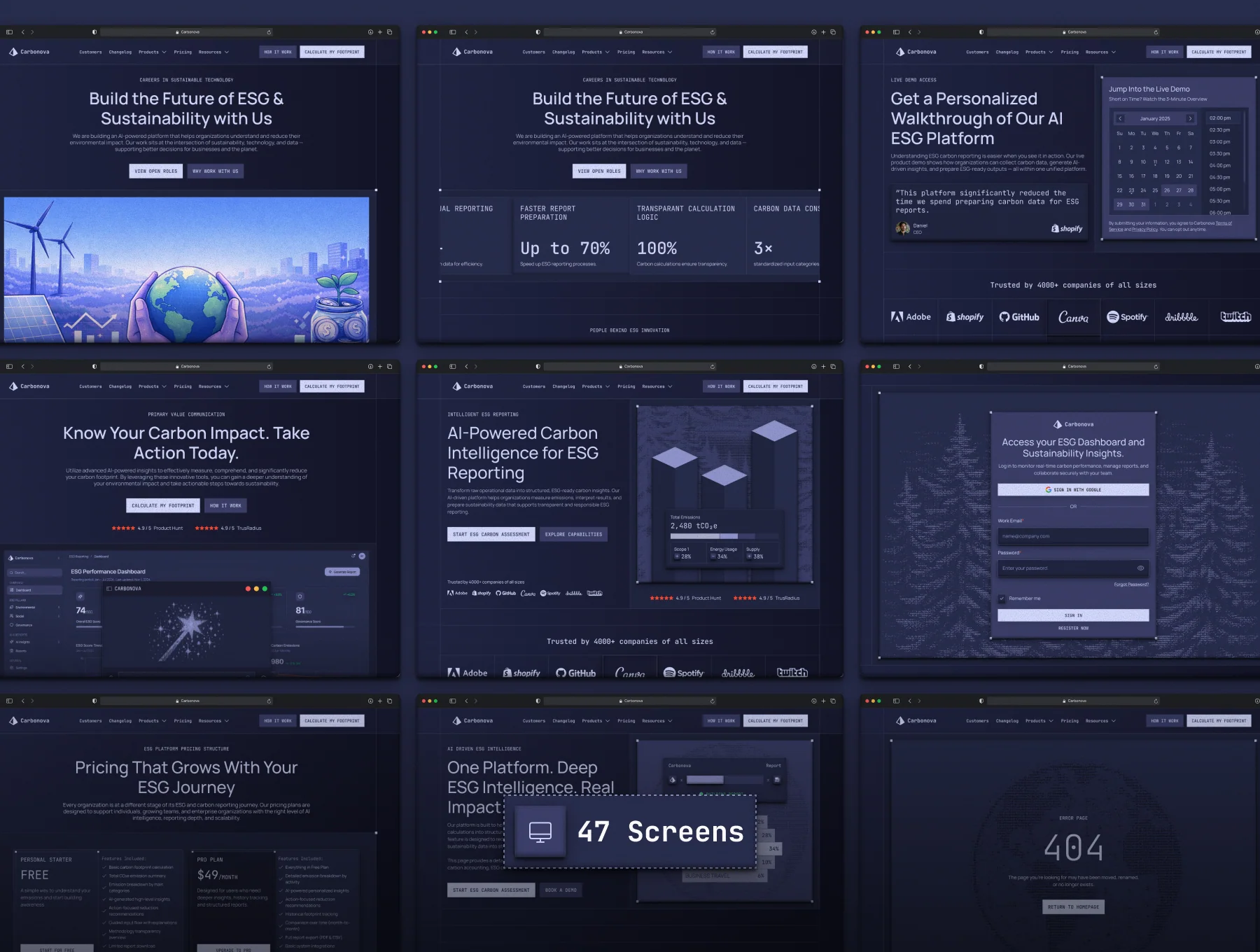 Carbonova - AI for ESG Reporting Website UI Kit 3