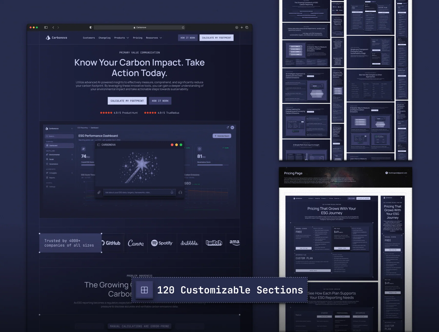 Carbonova - AI for ESG Reporting Website UI Kit 5