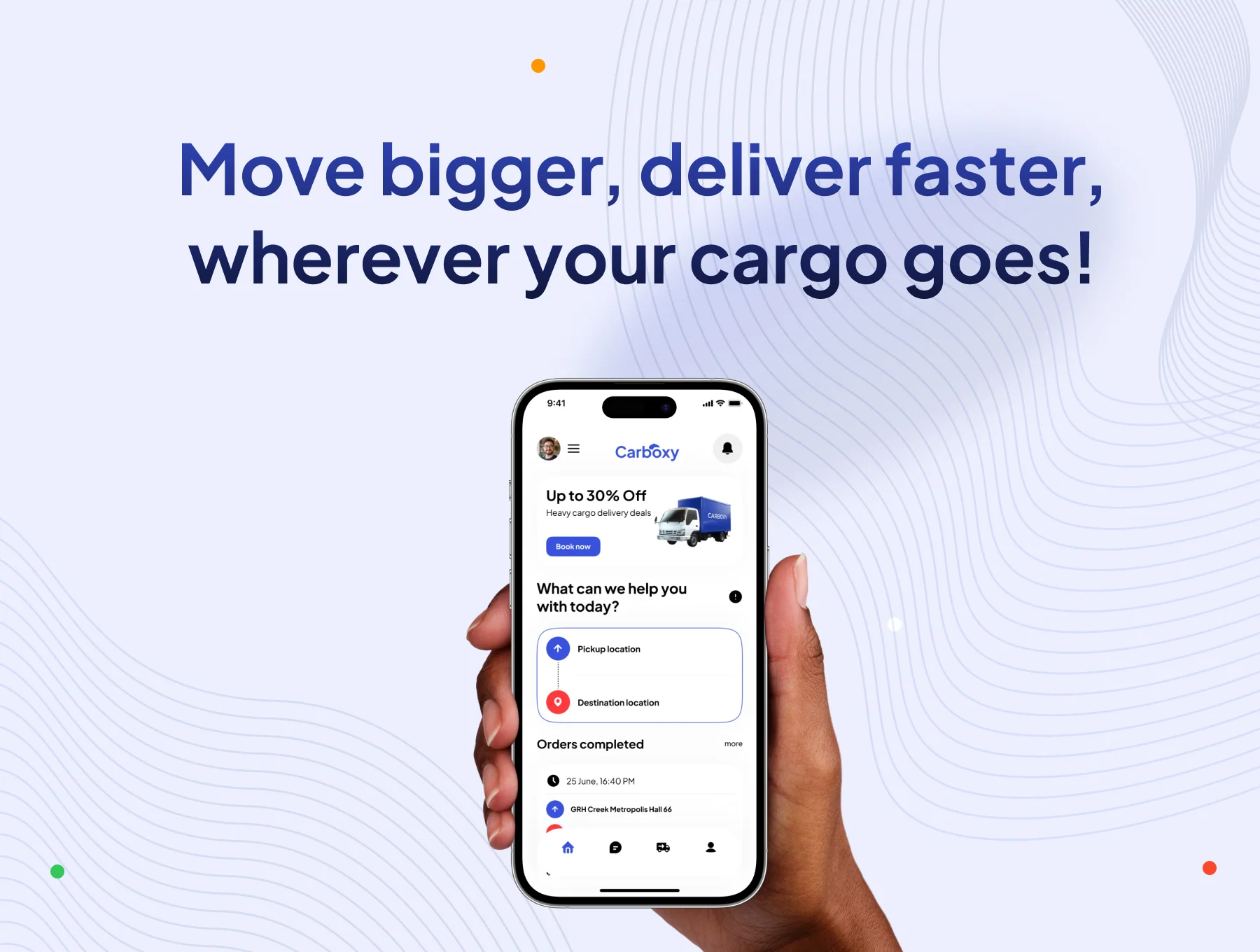 Carboxy - Cargo Transport Service App UI Kit 6