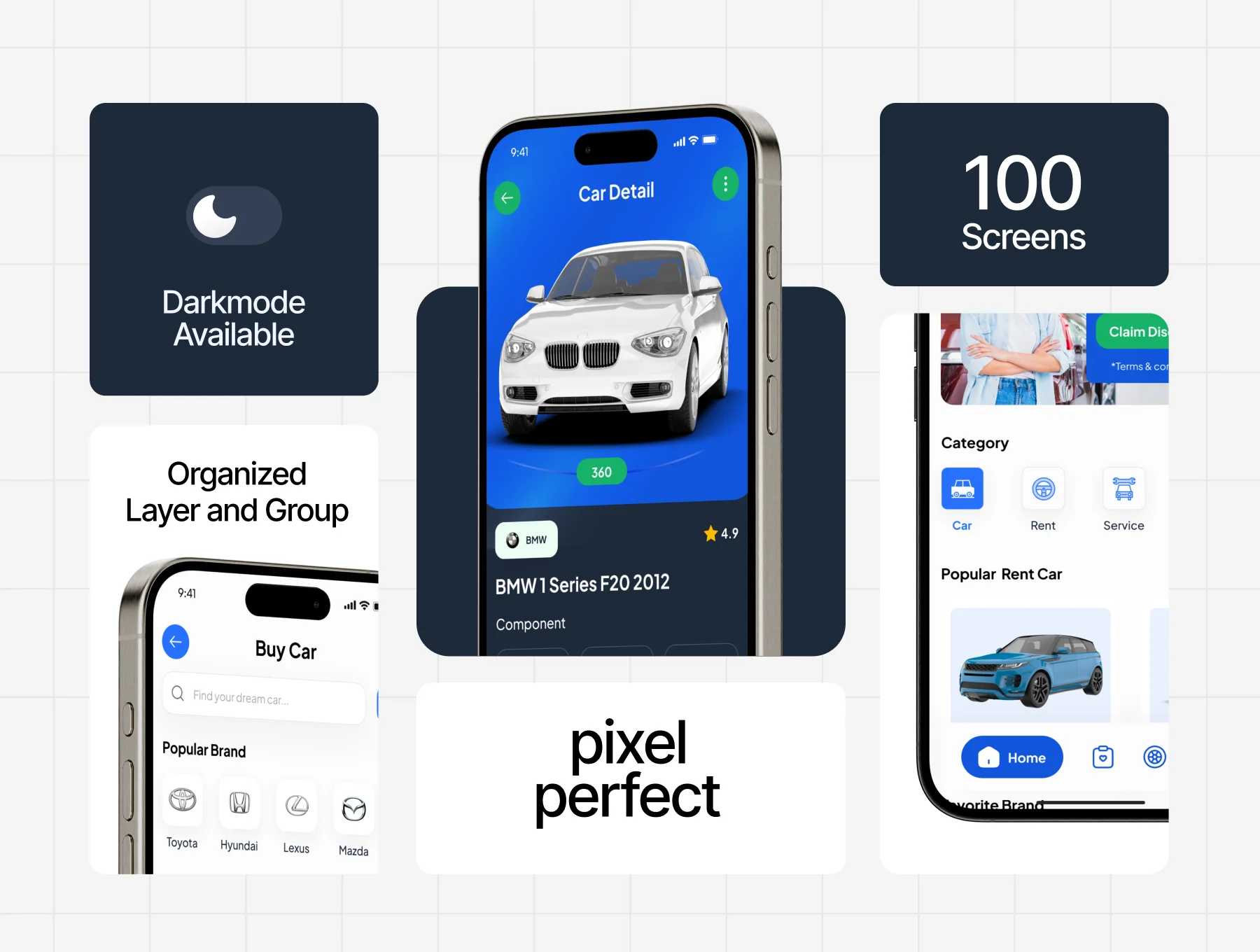 Cardealy - Rental car App Mobile UI KIT 2