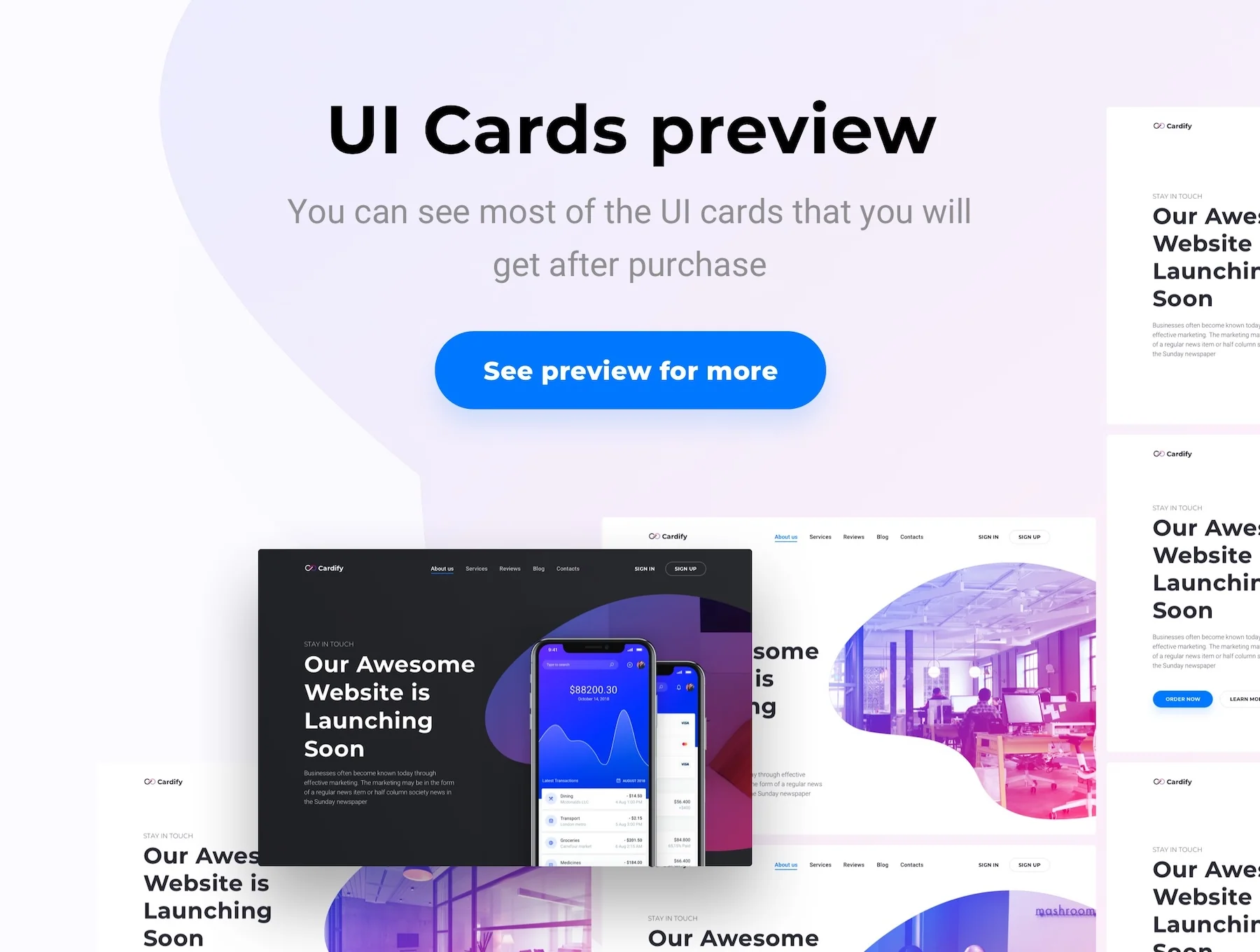 Cardify Startup UI Kit 9