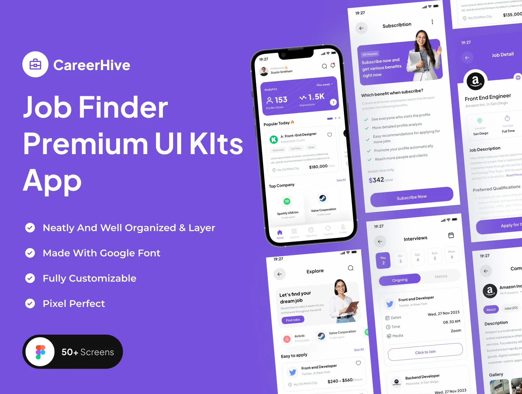 CareerHive - Job Finder Premium UI KIts App