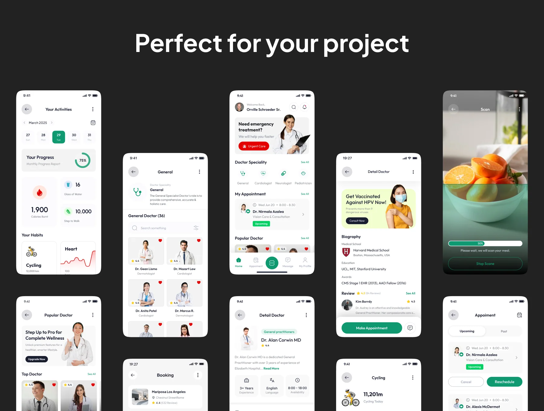 Carely - Medical & Tracking Health App IOS UI Kits 5