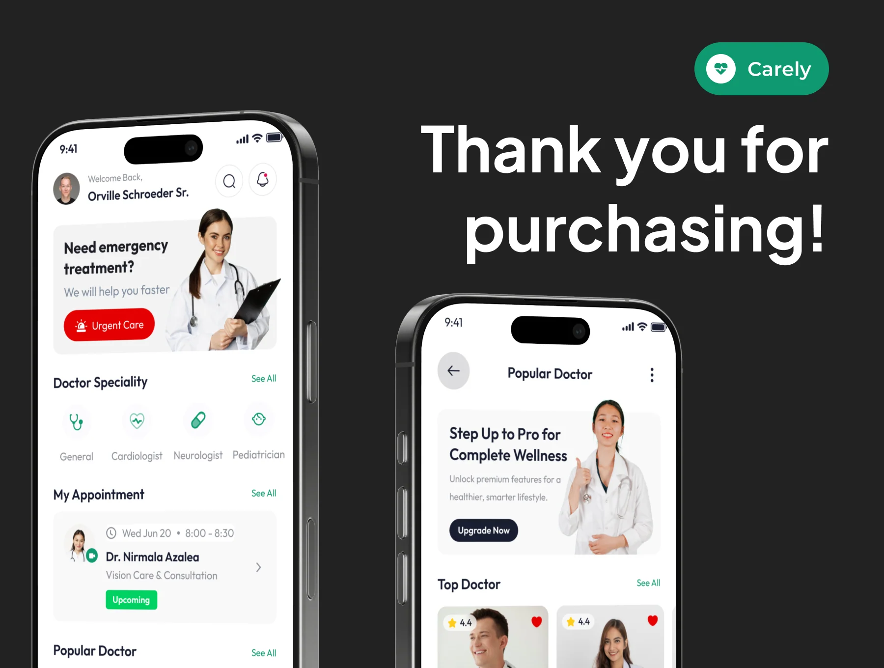 Carely - Medical & Tracking Health App IOS UI Kits 6