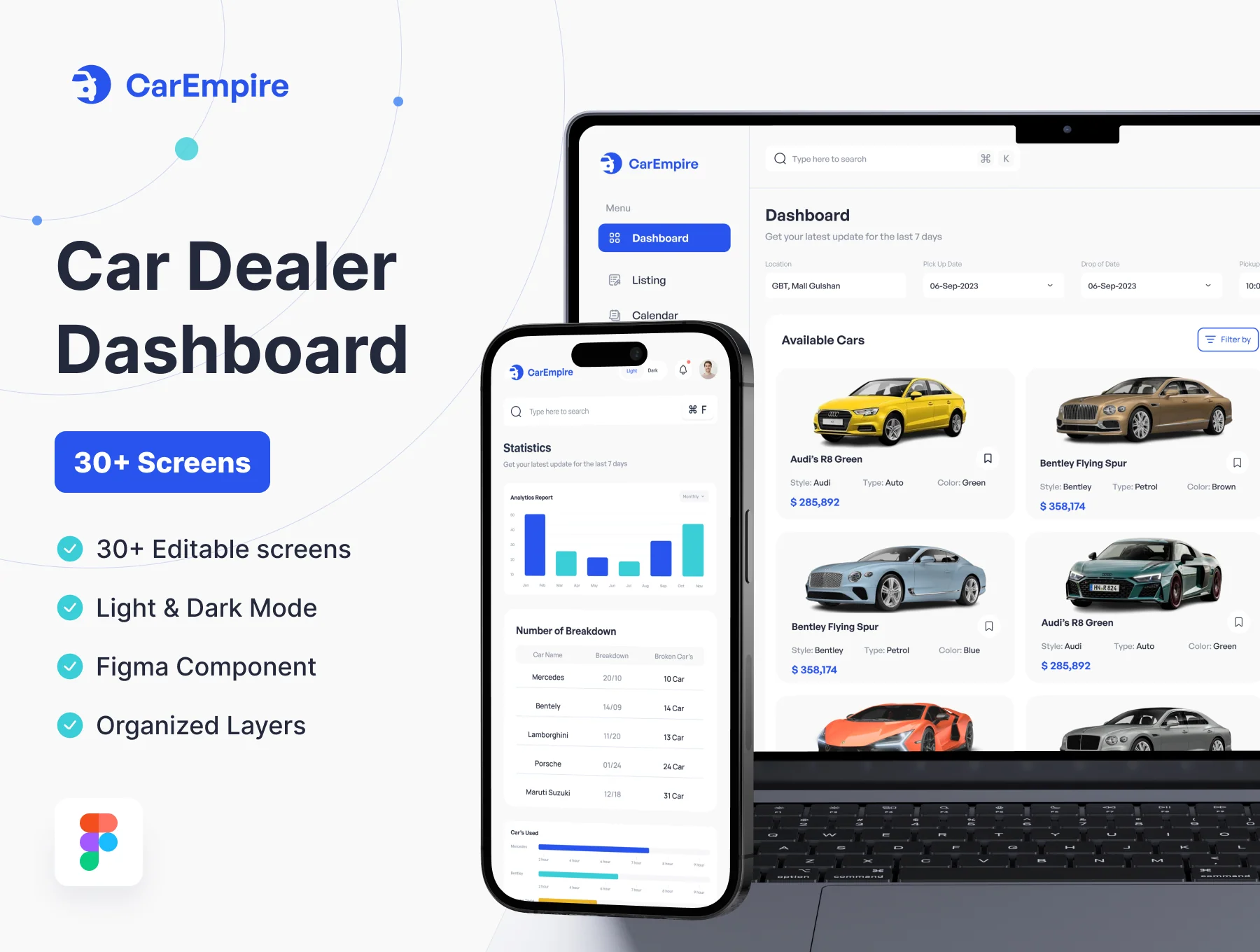 CarEmpire - Car Dealer WebApp Dashboard Ui Kit