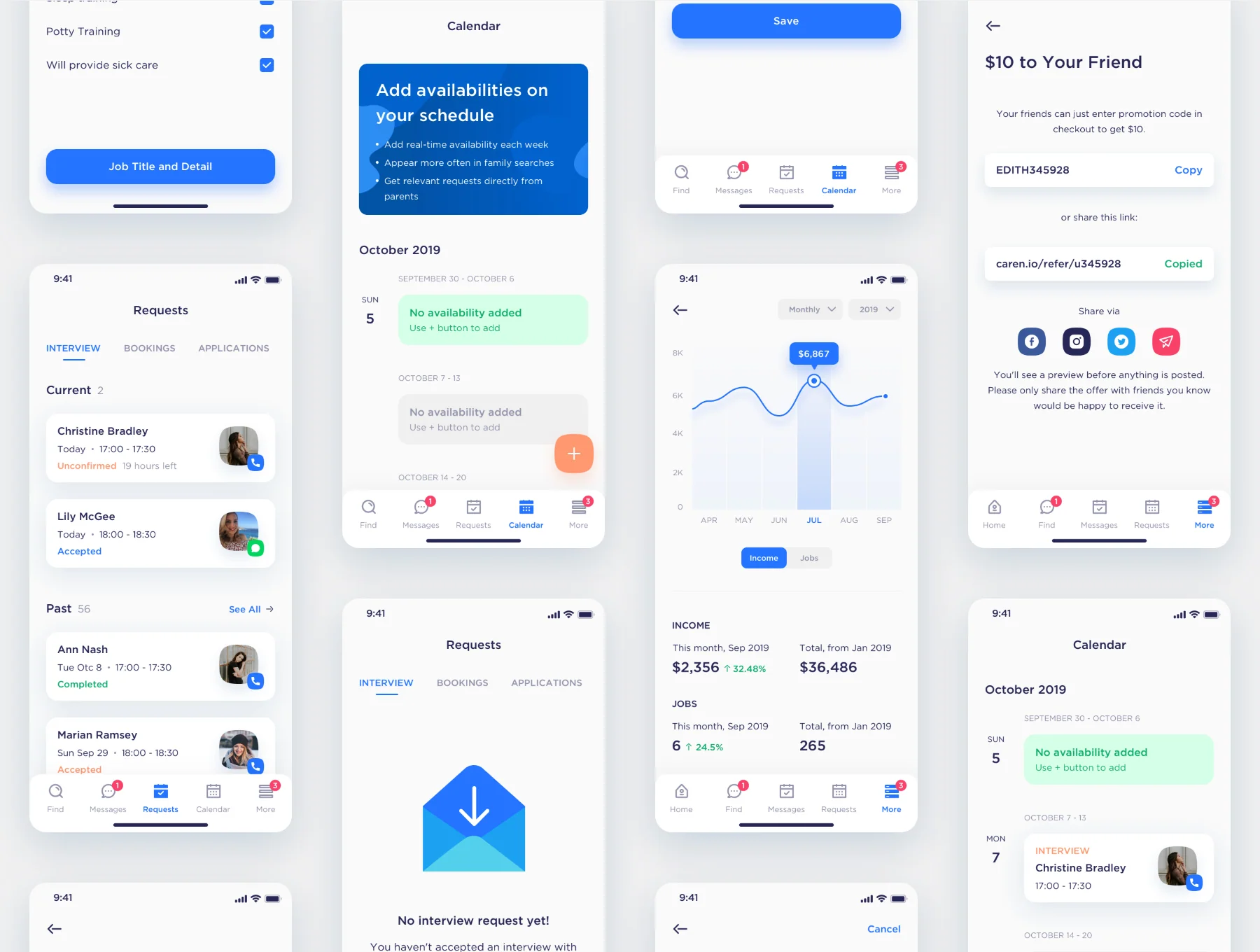 Caren - For Caregiver iOS UI Kit 7