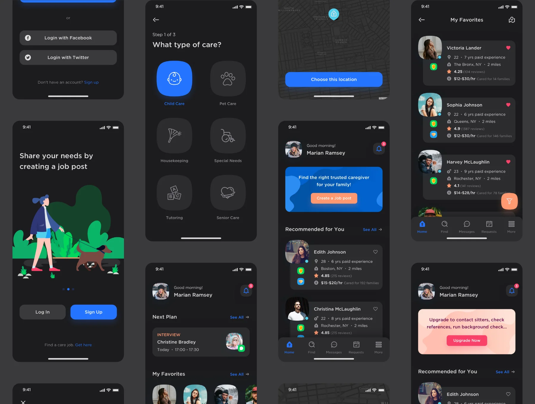 Caren - For Family iOS UI Kit 9