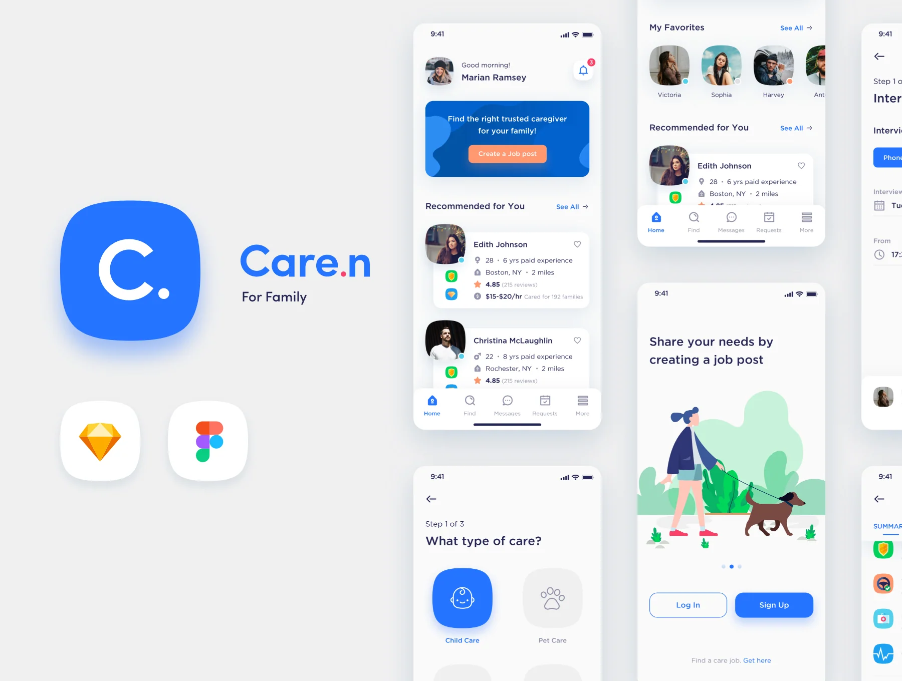 Caren - For Family iOS UI Kit