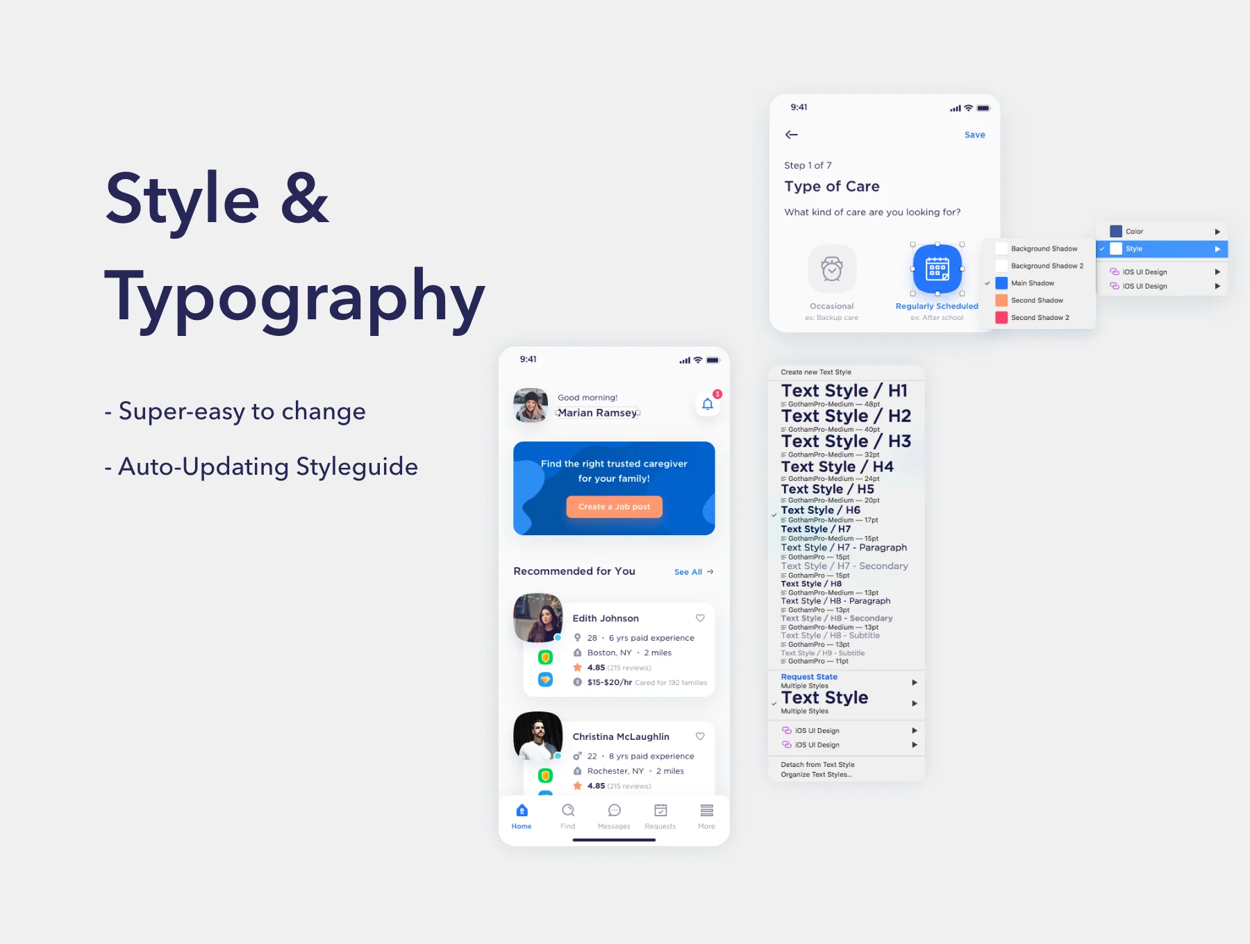 Caren - For Family iOS UI Kit 3