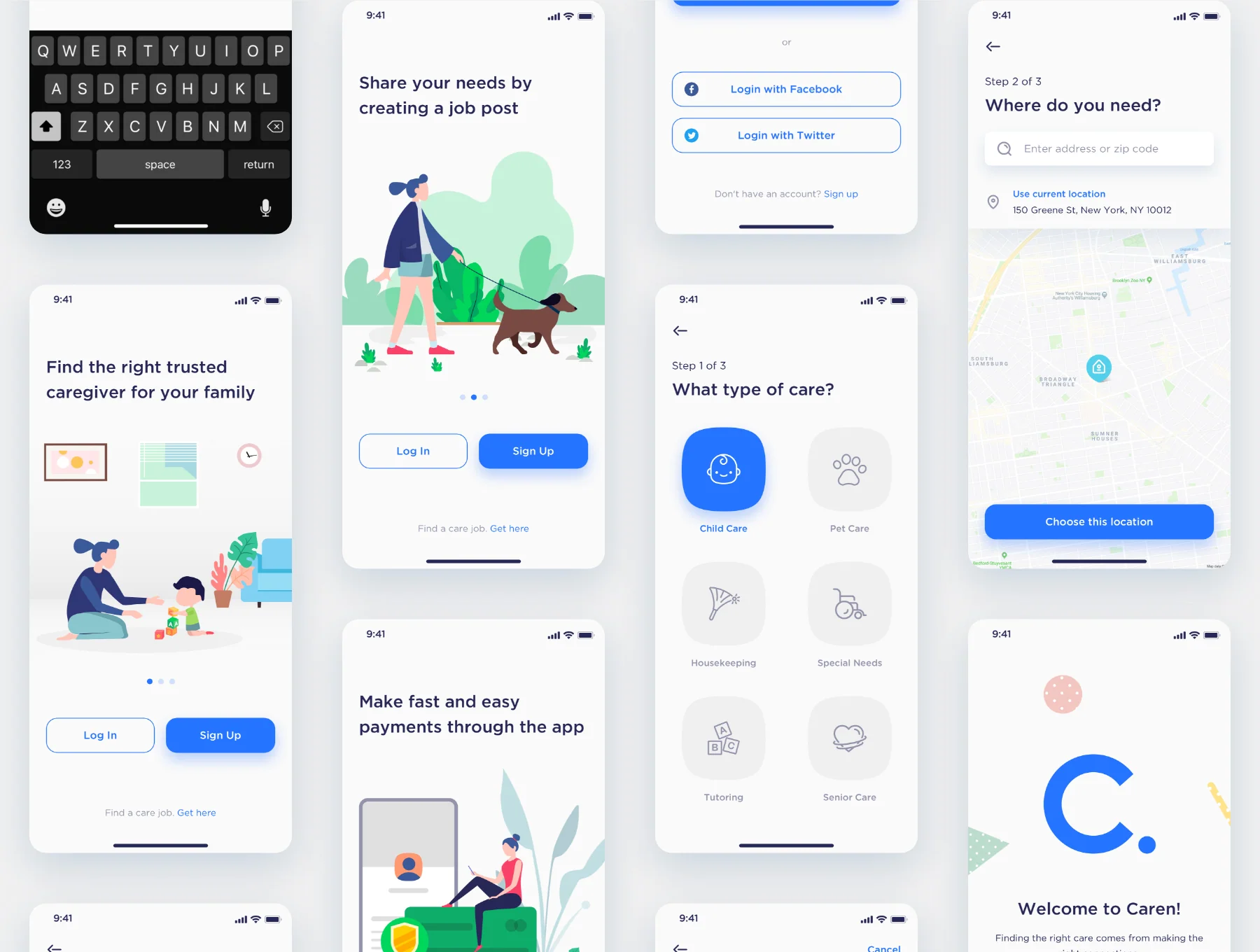 Caren - For Family iOS UI Kit 5