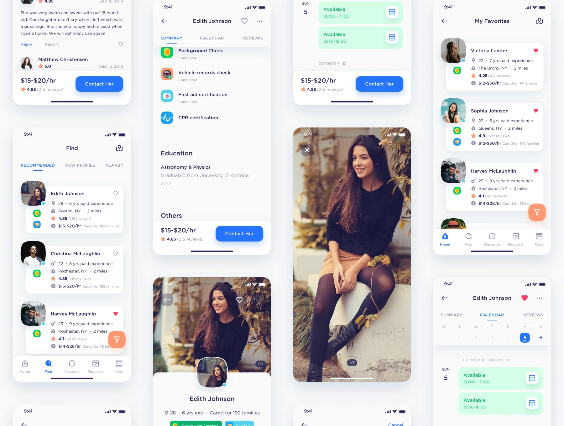 Caren - For Family iOS UI Kit 8