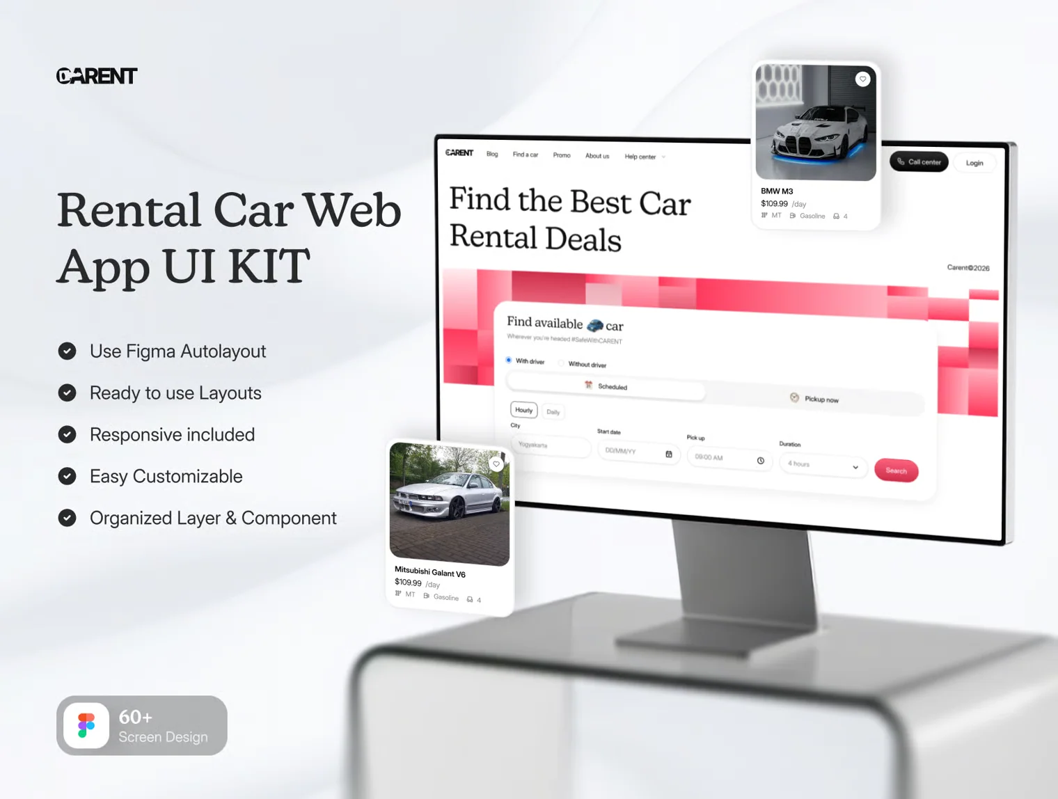 Carent - Car Rental UI Kit