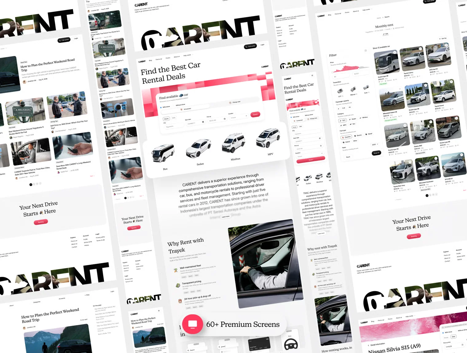 Carent - Car Rental UI Kit 3