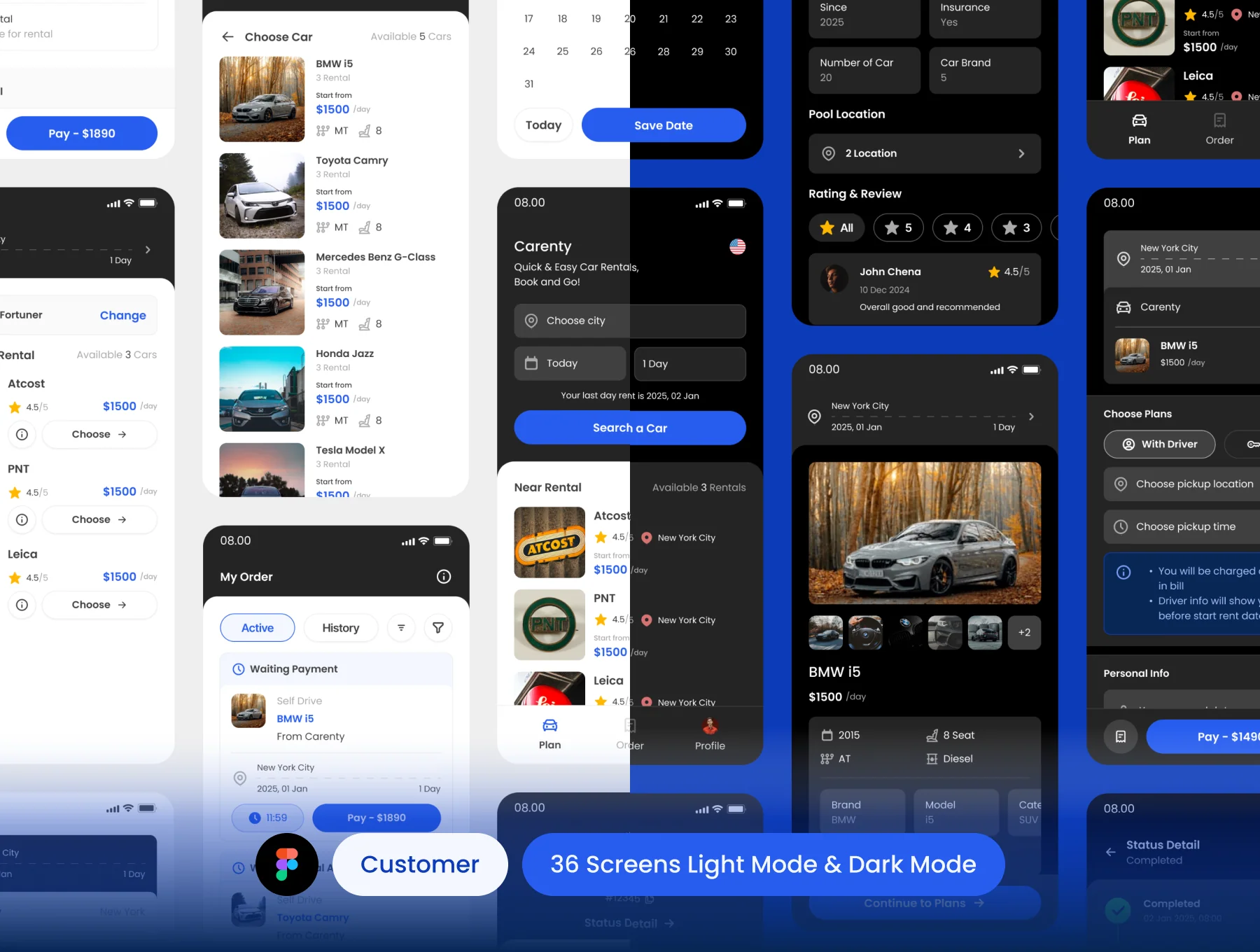 Carenty - Car Rental App UI Kit 3