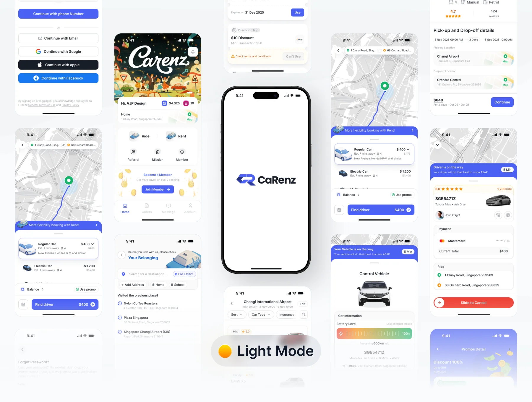 CaRenz – Car Rent Mobile App UI KIT 5
