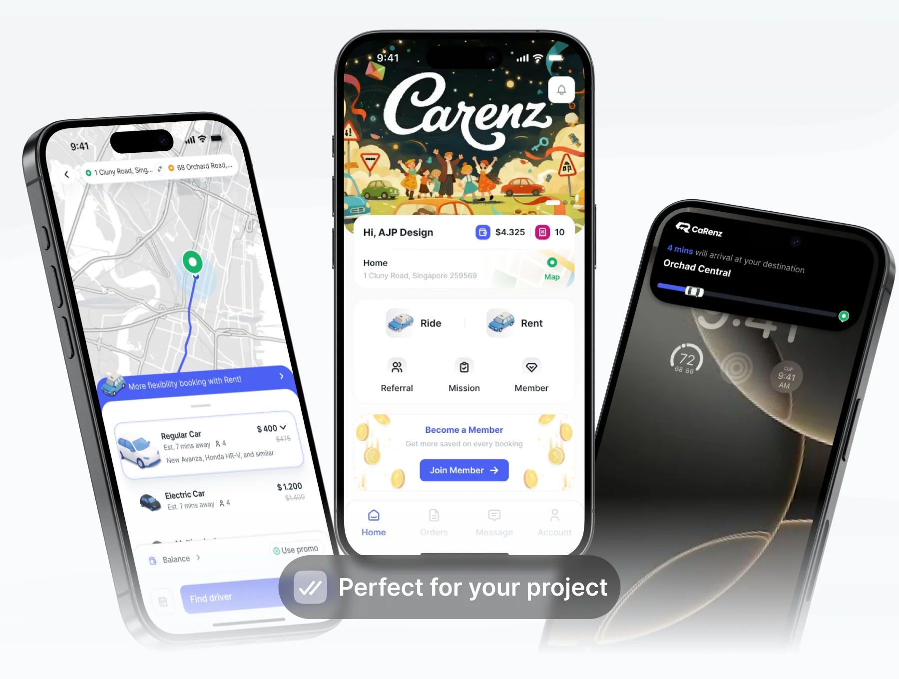 CaRenz – Car Rent Mobile App UI KIT 7