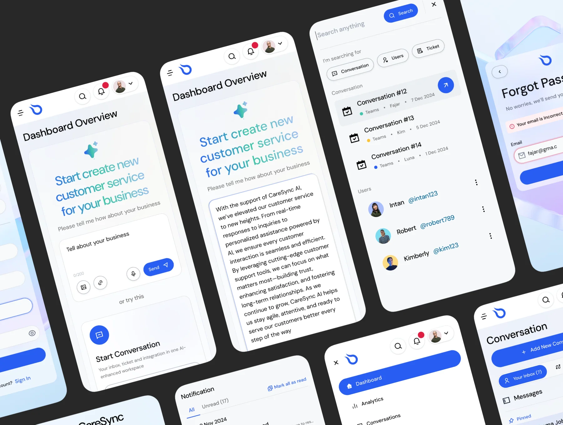 CareSync - AI Customer Support Dashboard UI Kit 2
