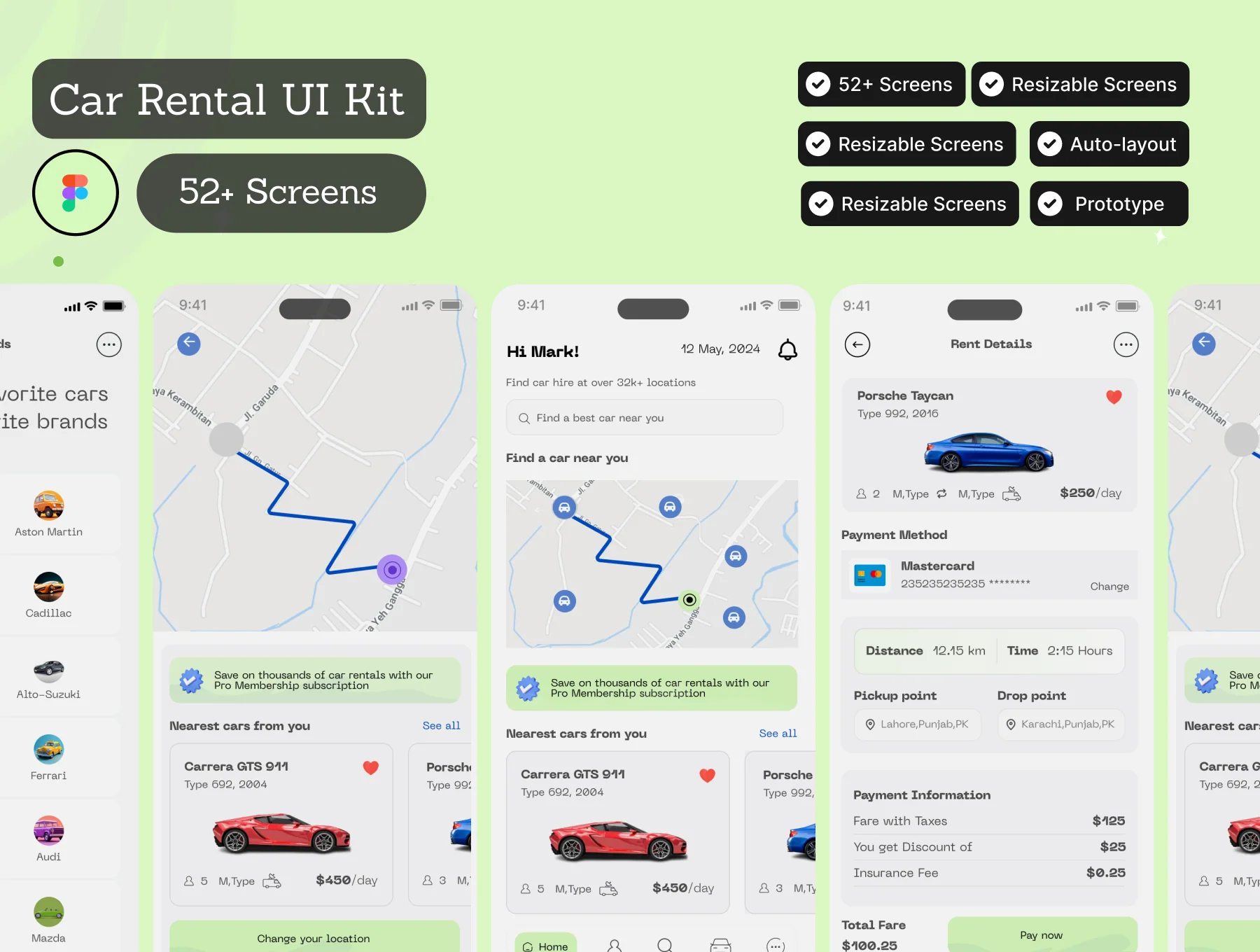 Carhive - Car Rental Mobile App UI Kit 3