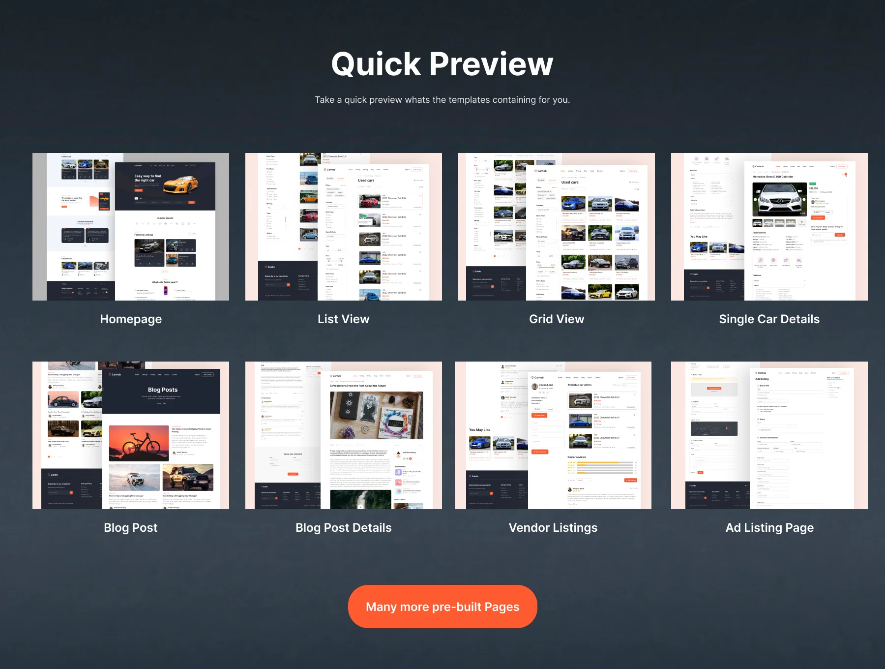 Carhub - Car Dealership & Listing Website UI Kit 4