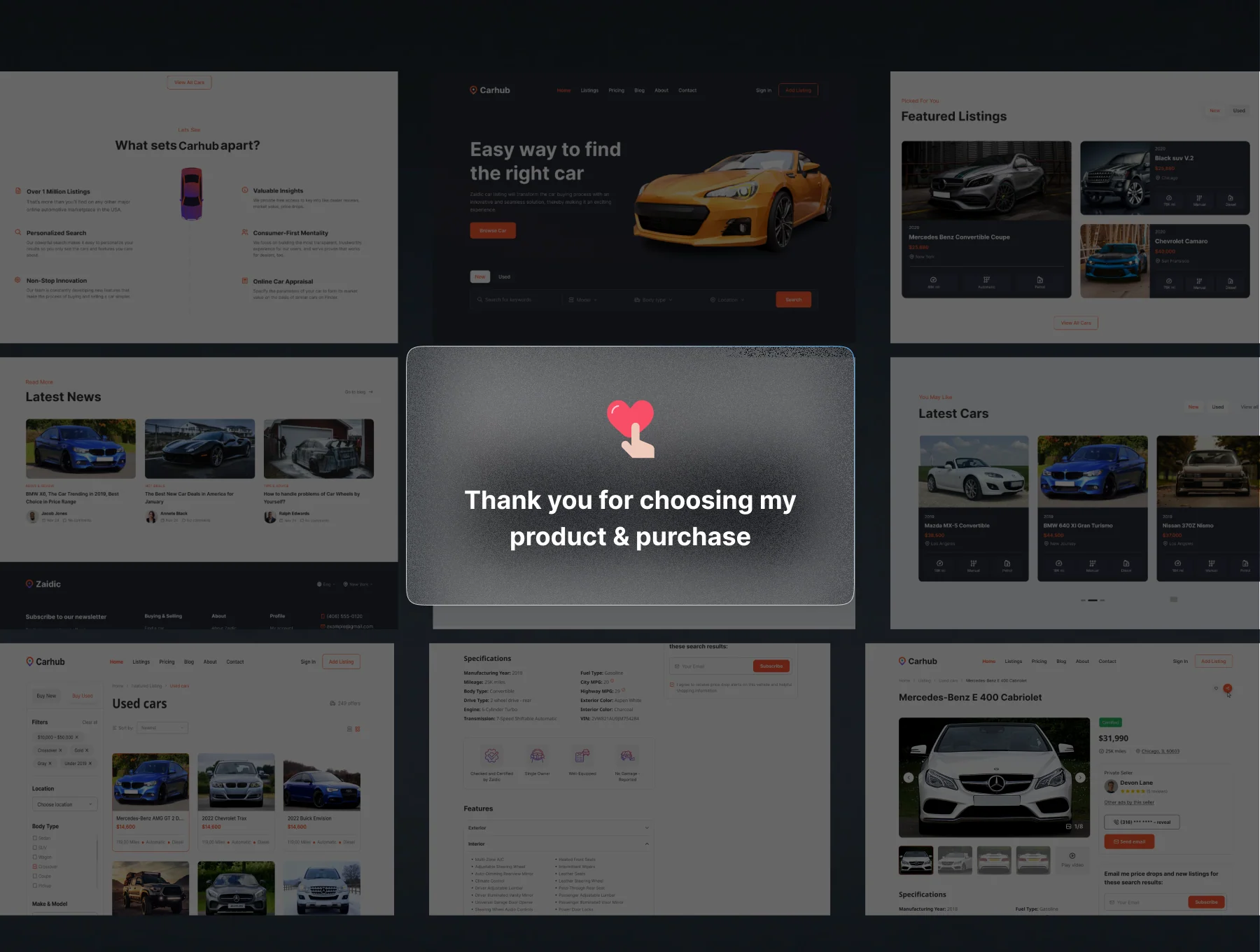 Carhub - Car Dealership & Listing Website UI Kit 6
