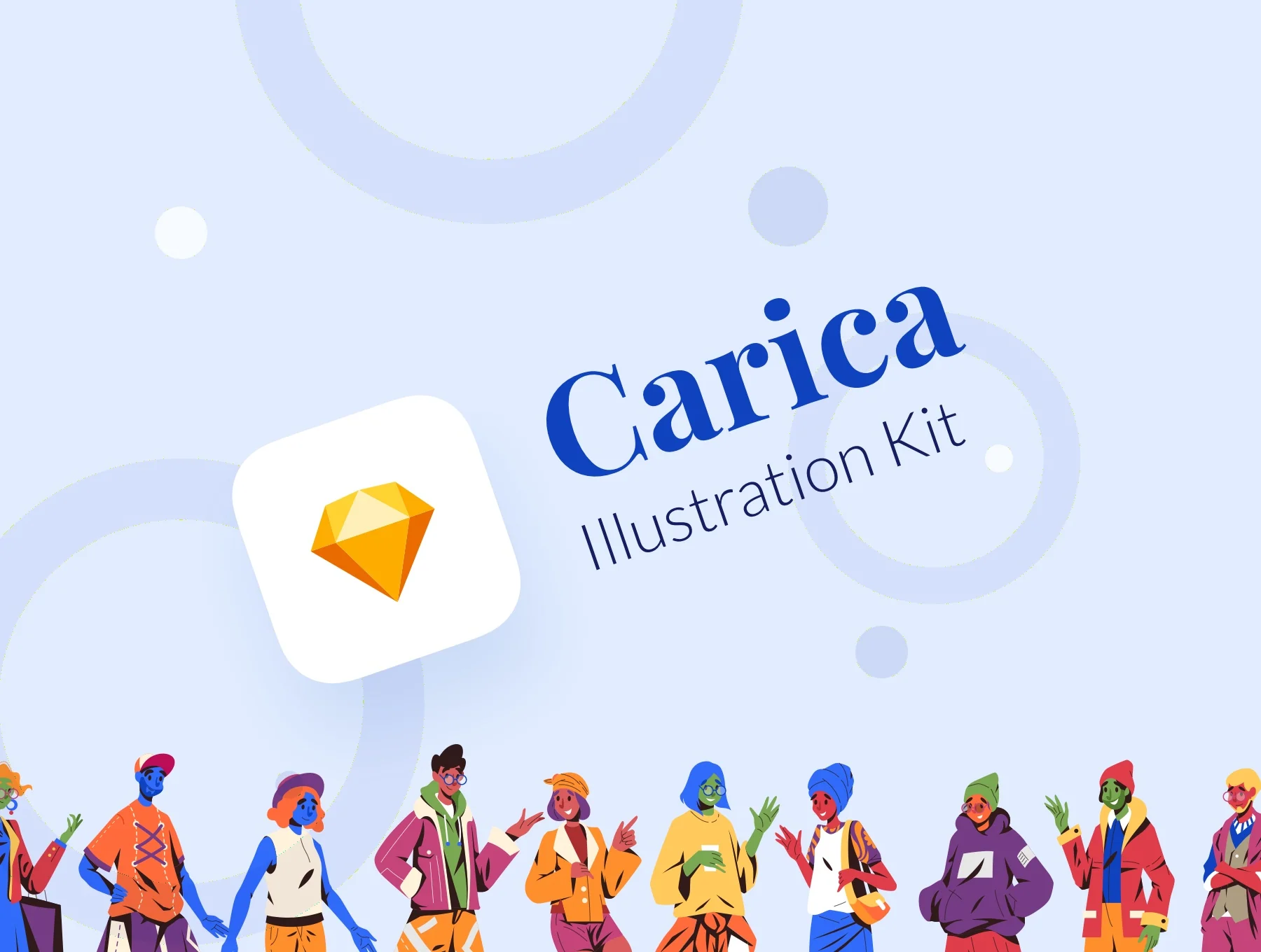 Carica Social-Themed Illustration Kit 6