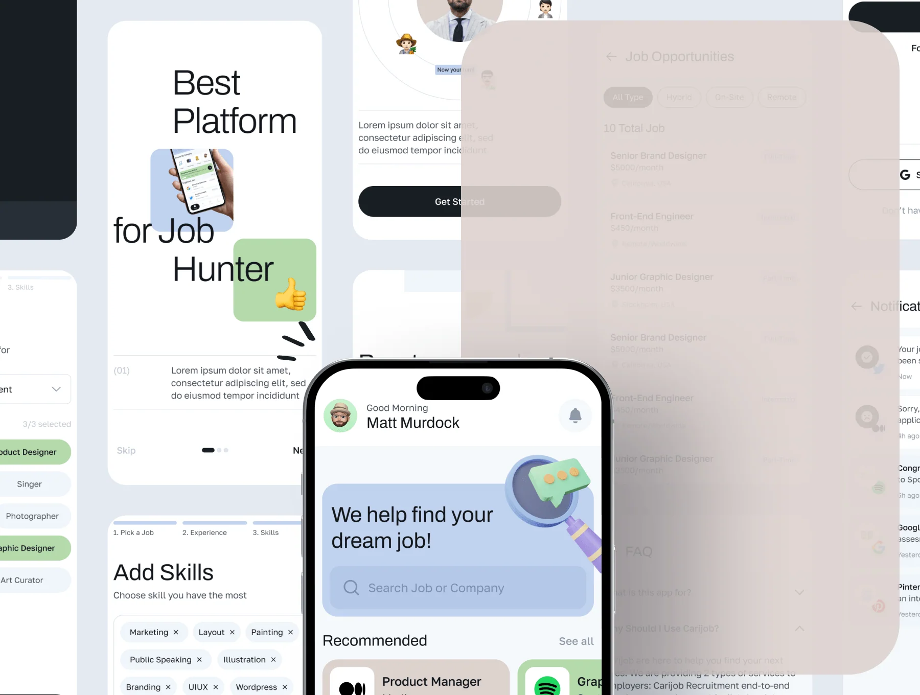 Carijob - Job Finder App UI Kit 4