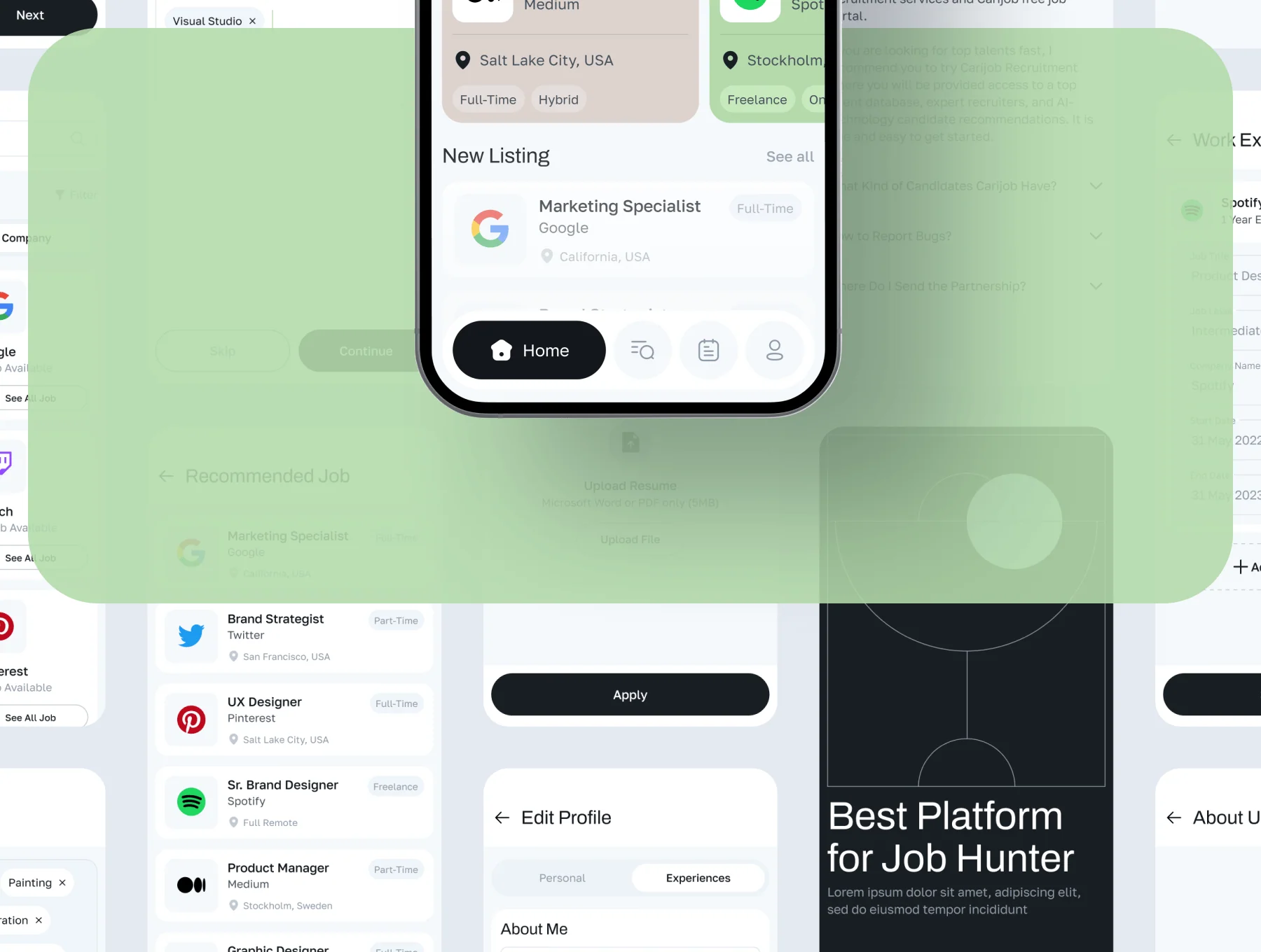 Carijob - Job Finder App UI Kit 6