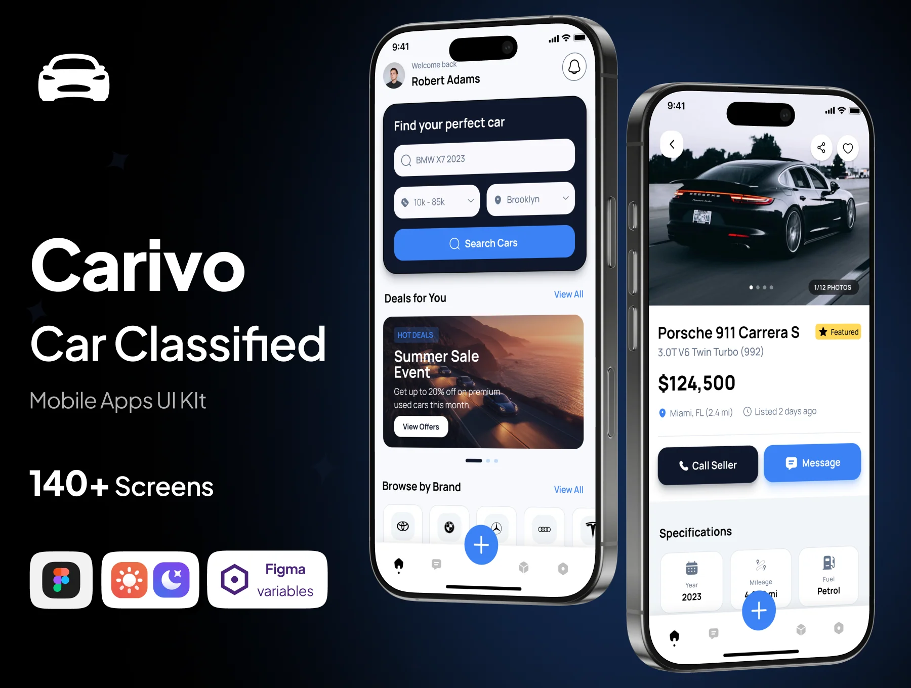 Carivo – Car Classified Marketplace – Mobile Apps UI Kit