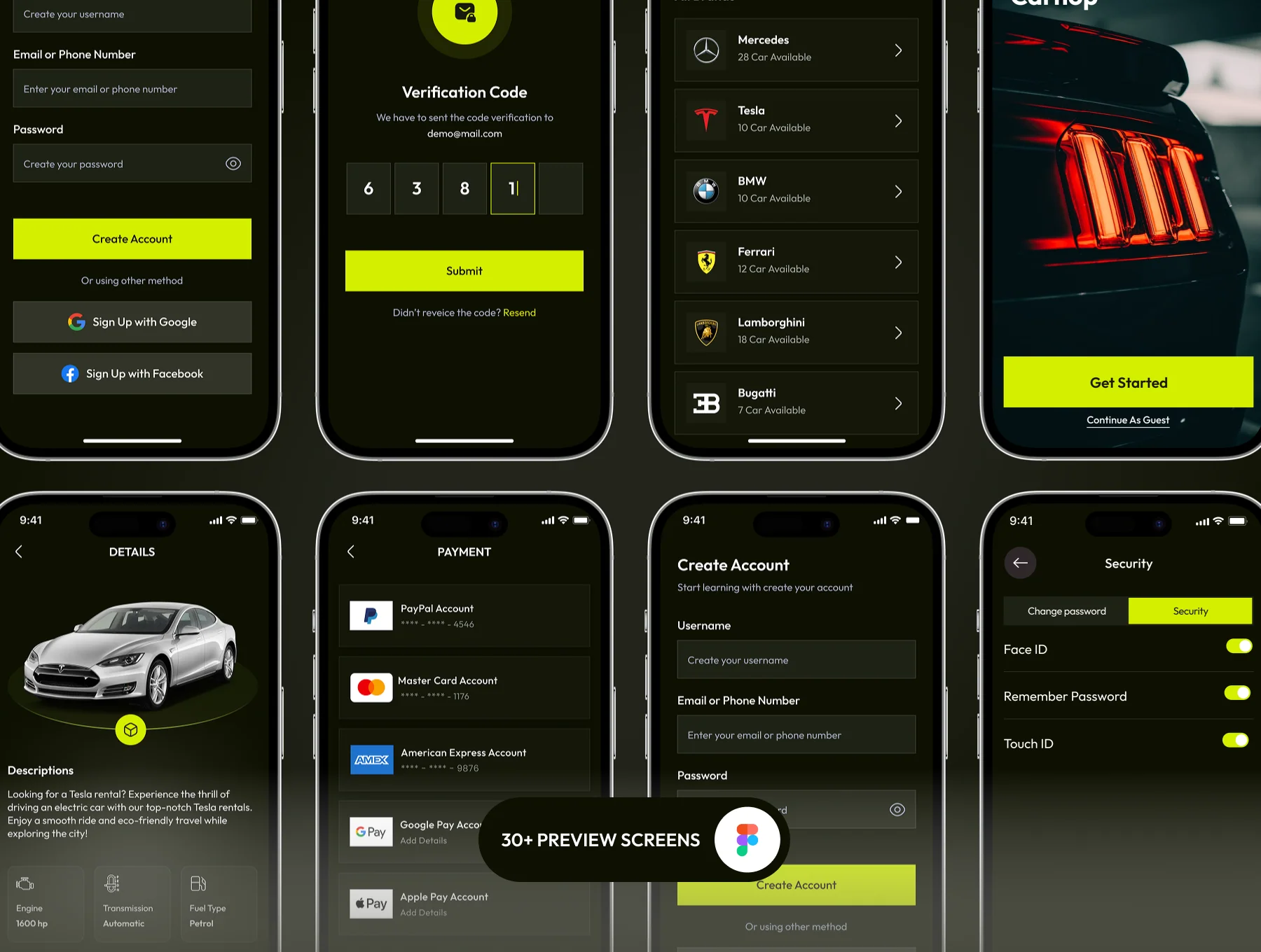 Carly - Car Rental App UI Kit 2