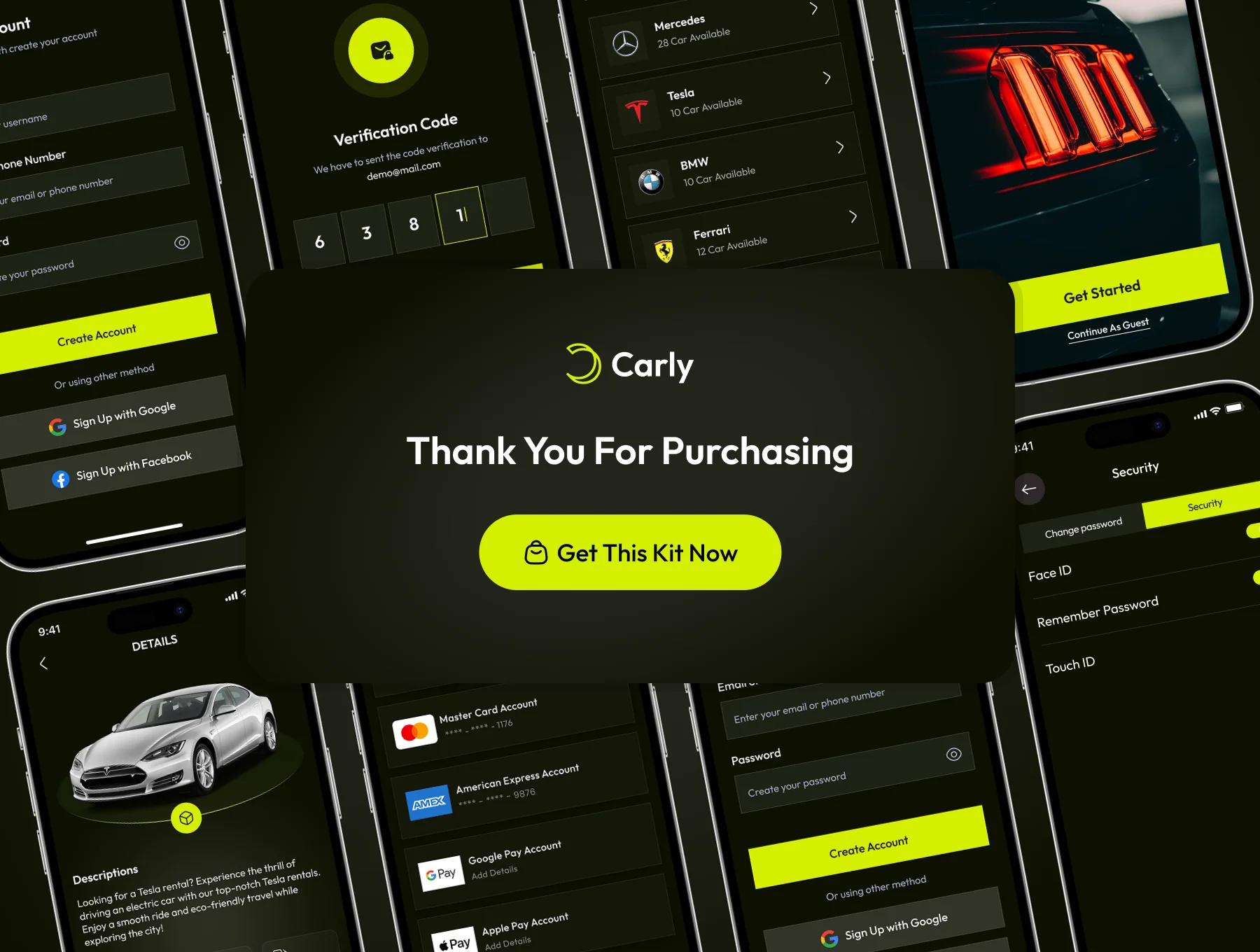 Carly - Car Rental App UI Kit 6