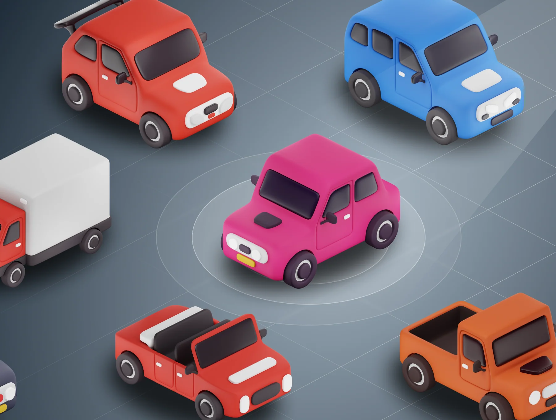 Carly - Car & Vehicle 3D Icon Set 8