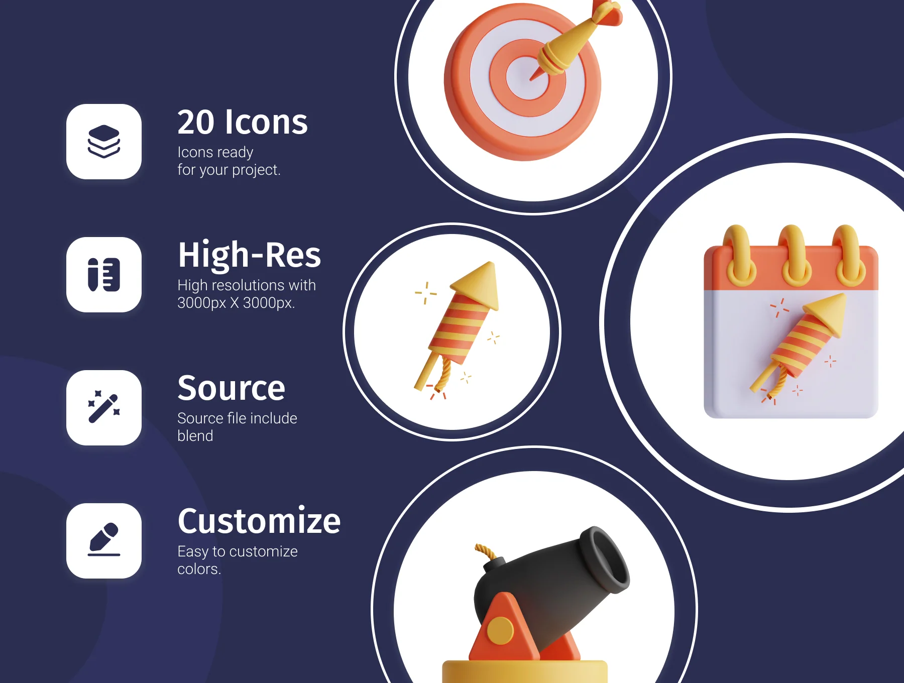 Carnival 3D Icon Set 2